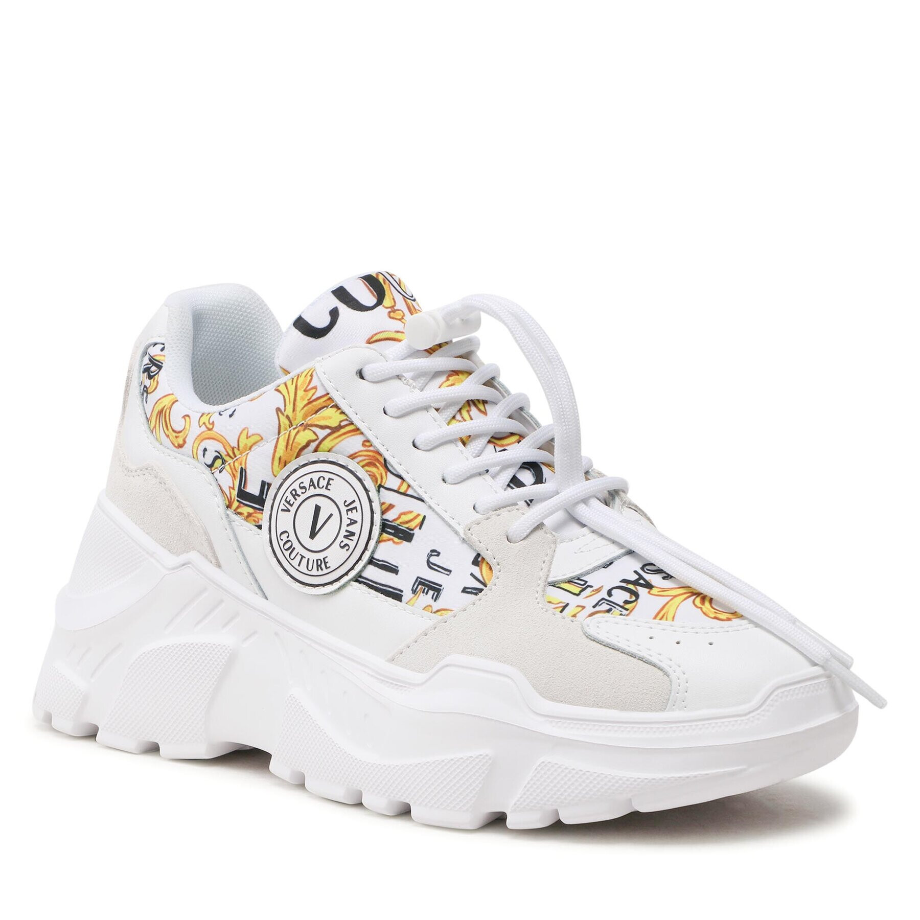 Versace Jeans Couture Sneakers 74VA3SC7 Alb - Pled.ro