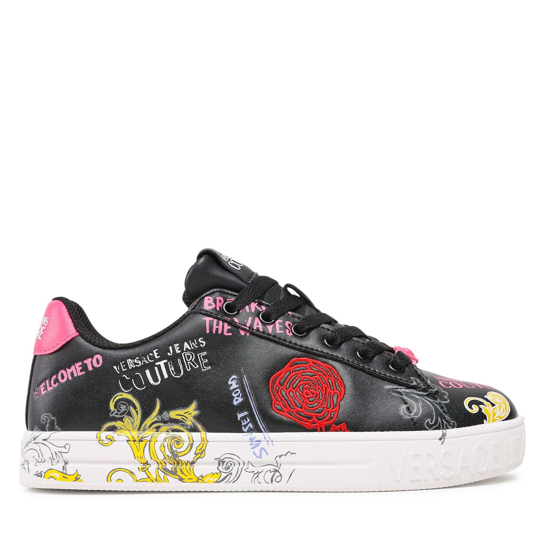 Versace Jeans Couture Sneakers 74VA3SK4 Negru - Pled.ro