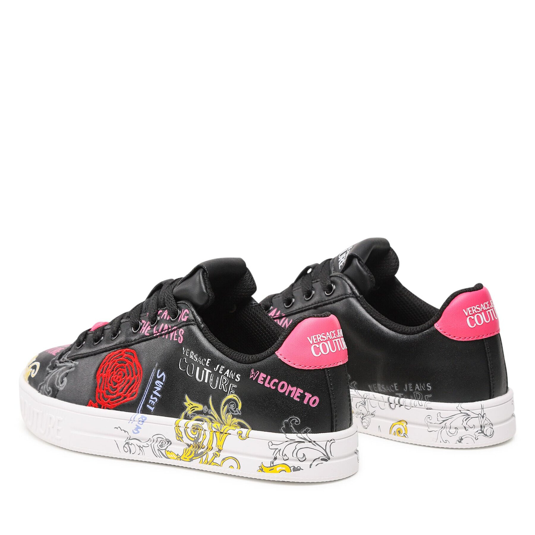 Versace Jeans Couture Sneakers 74VA3SK4 Negru - Pled.ro