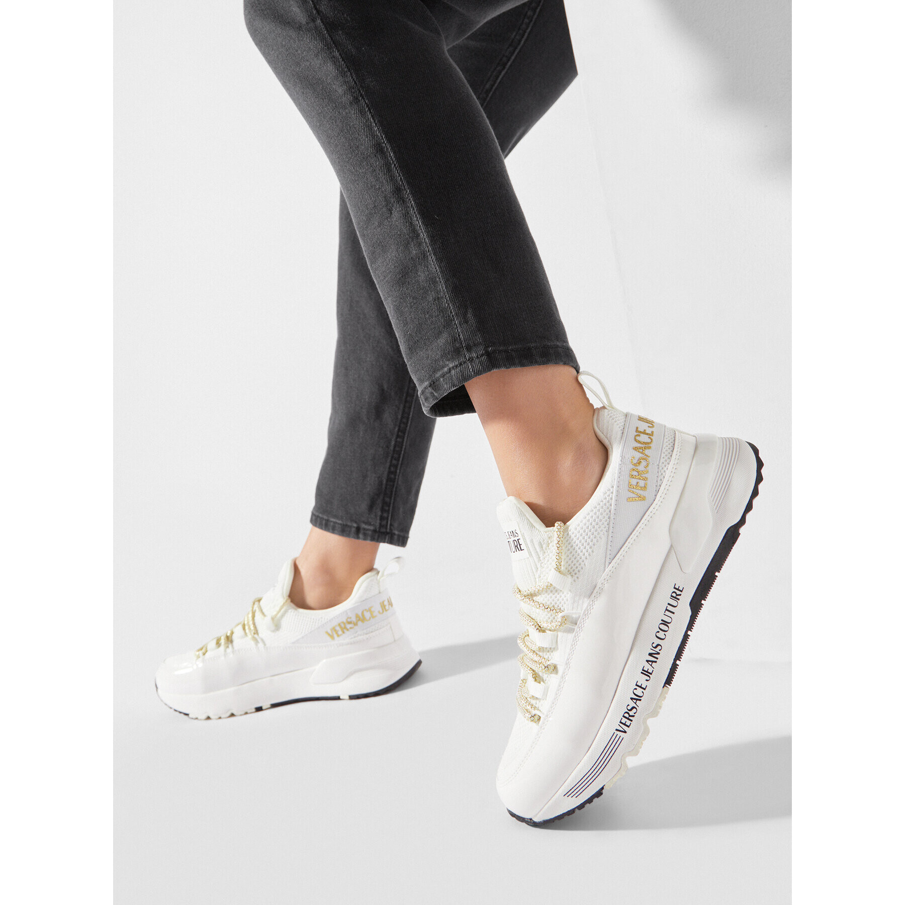 Versace Jeans Couture Sneakers 75VA3SAB Alb - Pled.ro