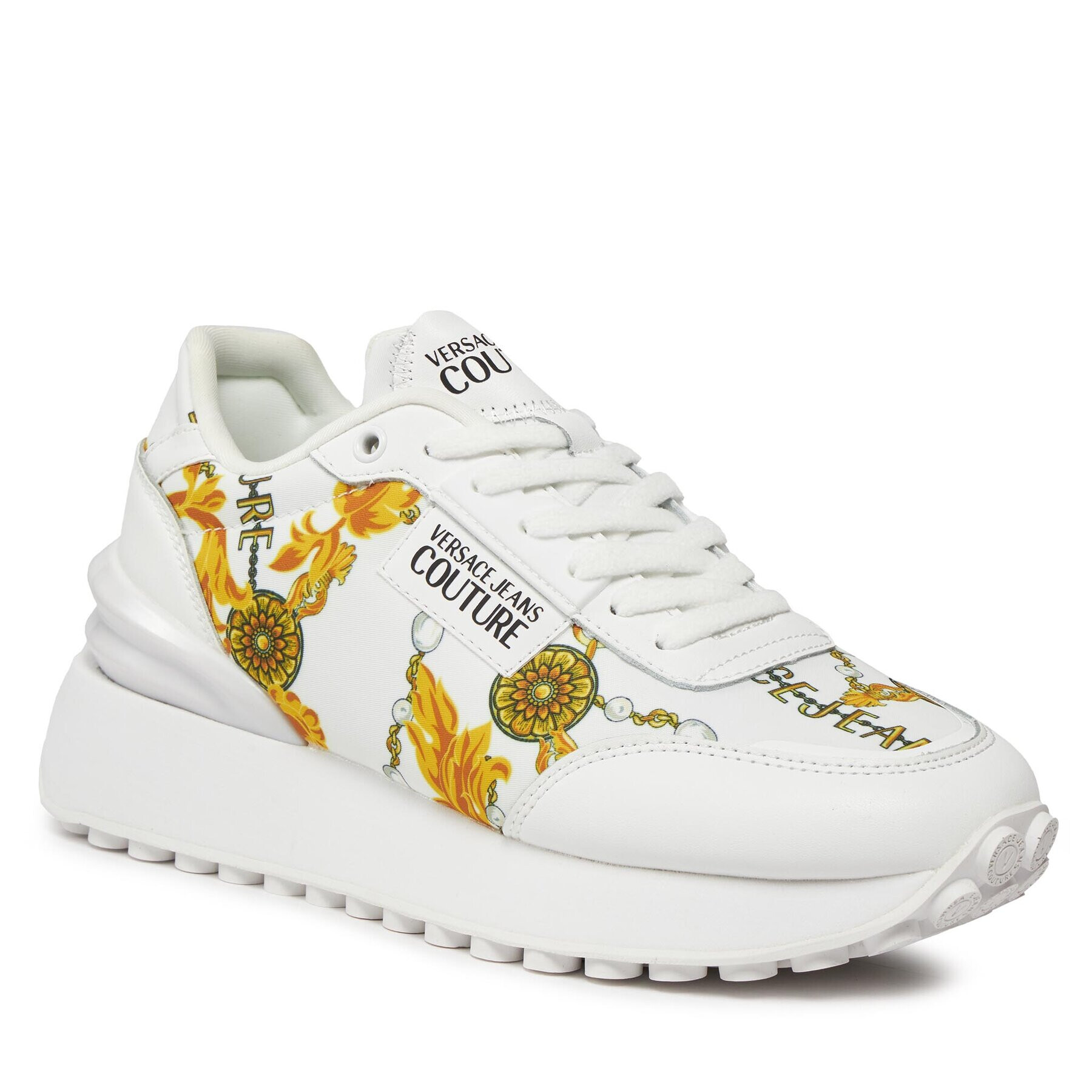 Versace Jeans Couture Sneakers 75VA3SH2 Alb - Pled.ro