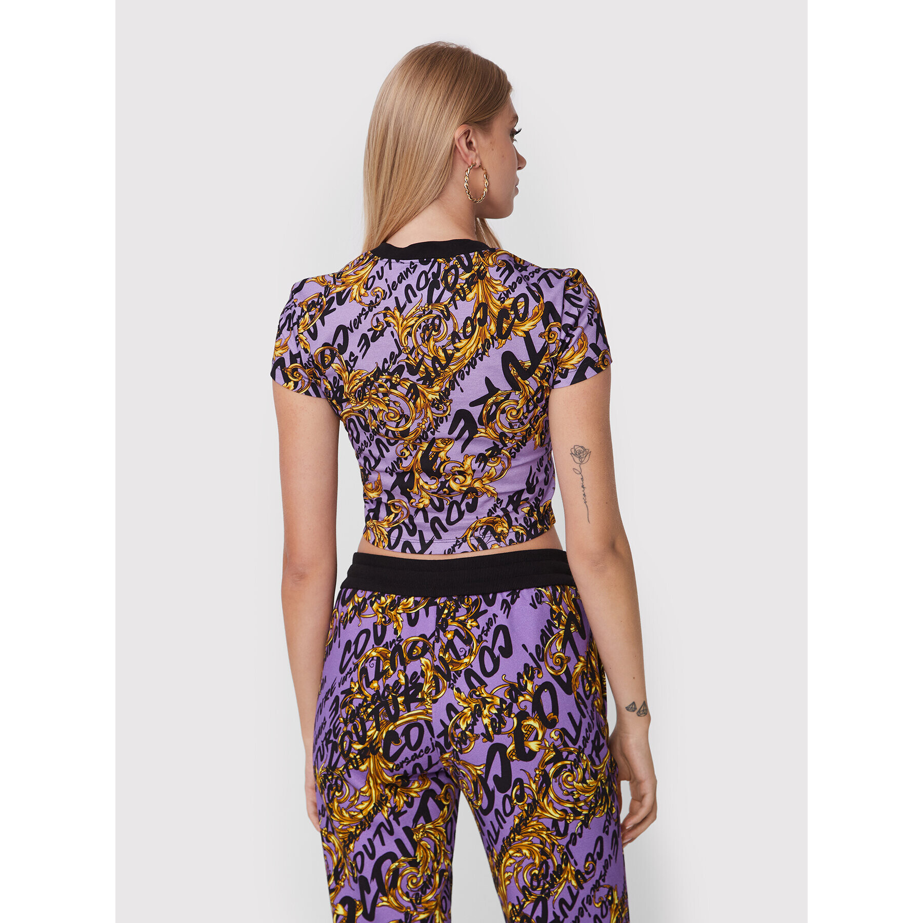 Versace Jeans Couture Top 73HAH602 Violet Slim Fit - Pled.ro