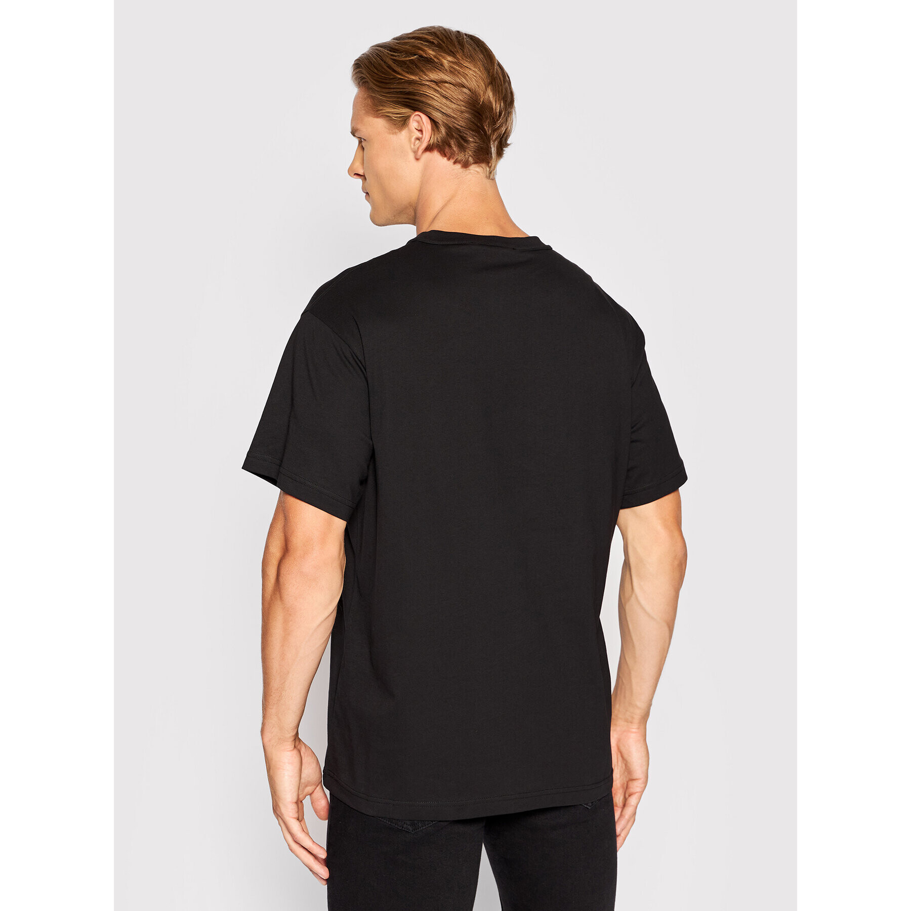 Versace Jeans Couture Tricou 73GAHF07 Negru Regular Fit - Pled.ro