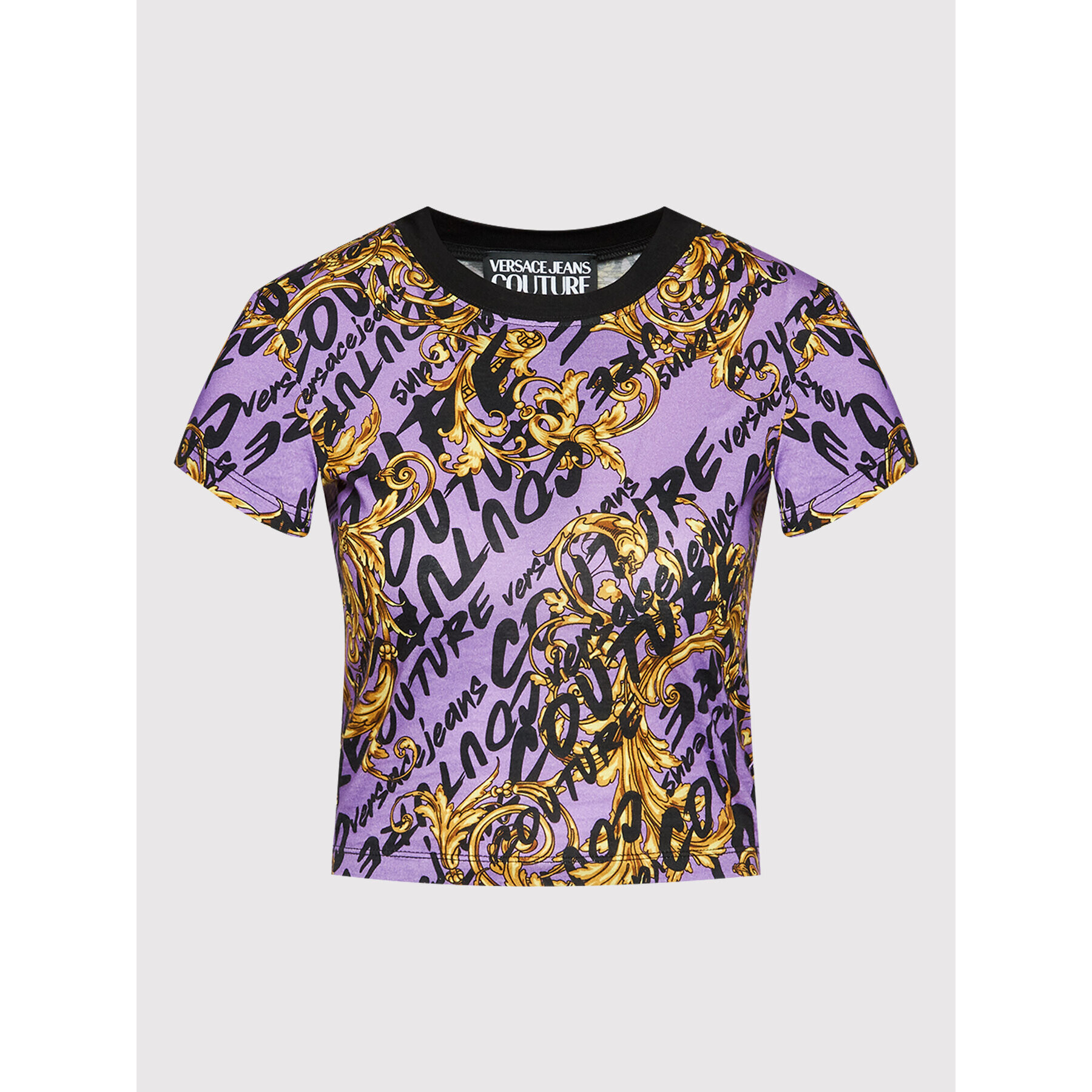 Versace Jeans Couture Tricou 73HAM615 Violet Regular Fit - Pled.ro