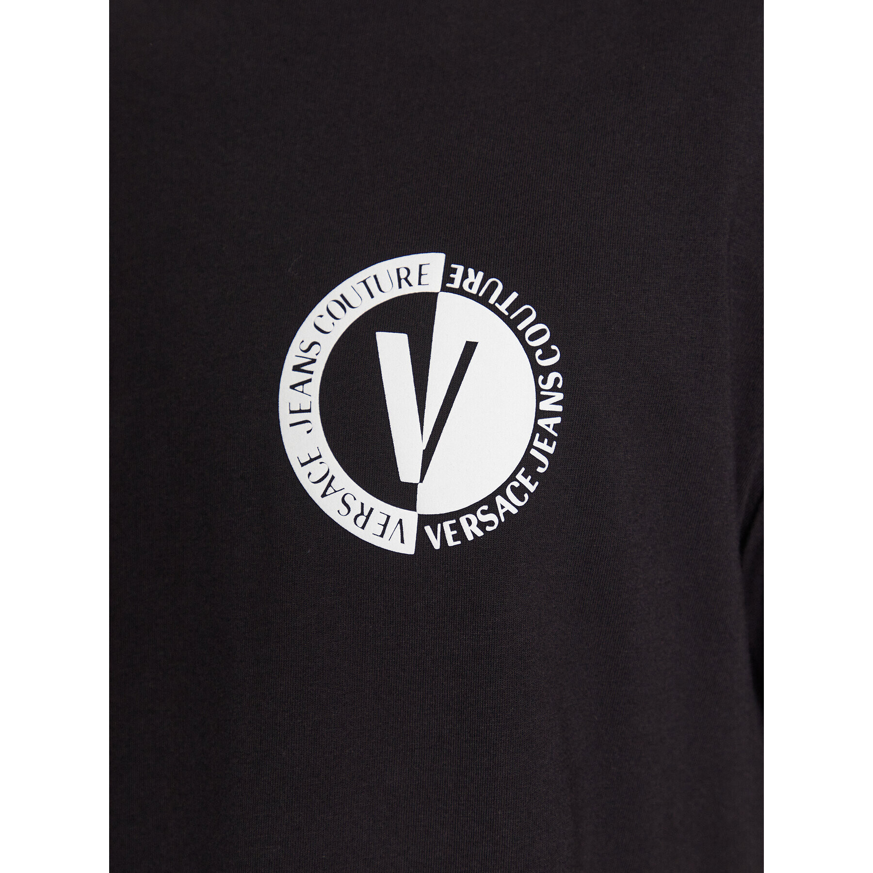 Versace Jeans Couture Tricou 75GAHG07 Negru Regular Fit - Pled.ro