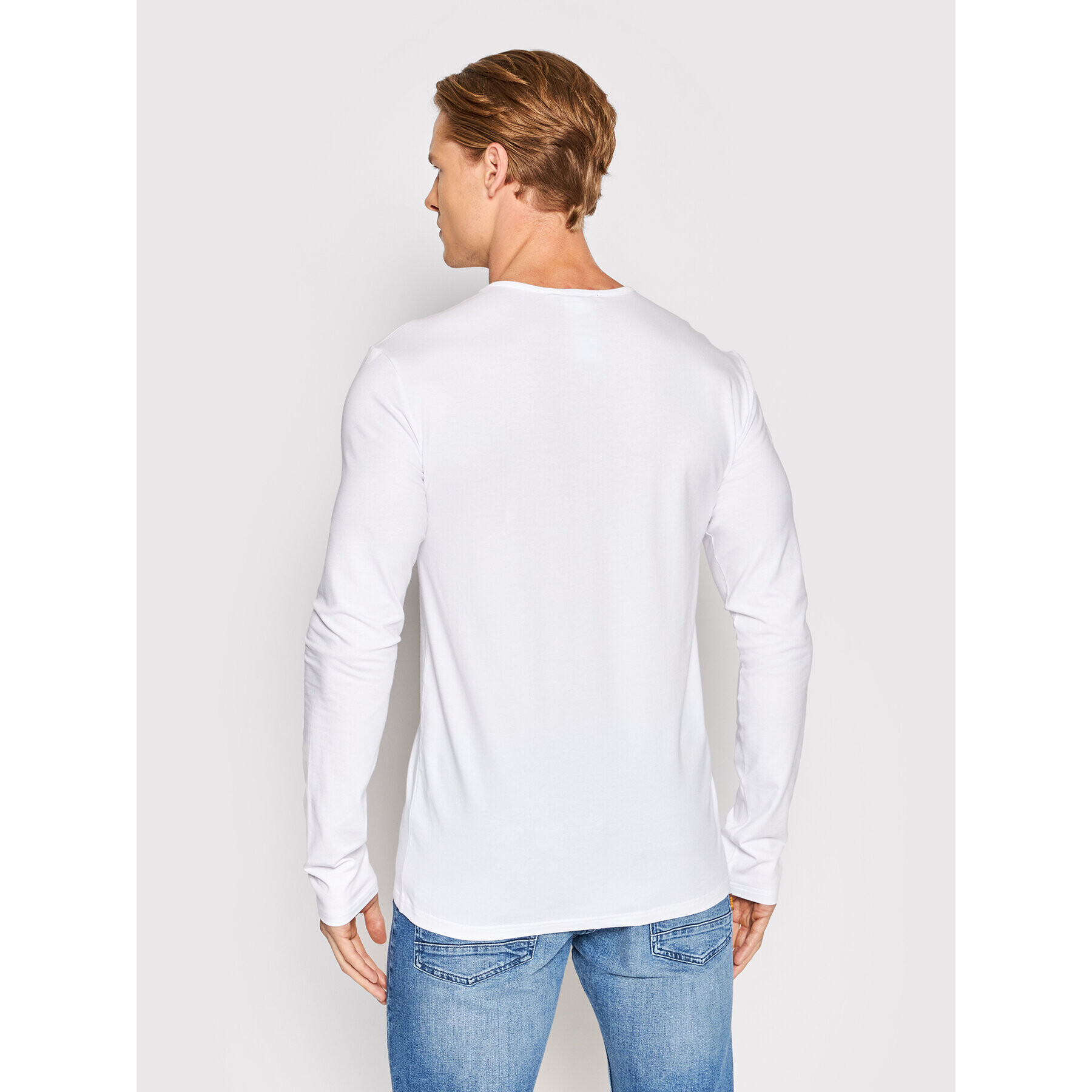 Versace Longsleeve Girocollo AUU01007 Alb Regular Fit - Pled.ro