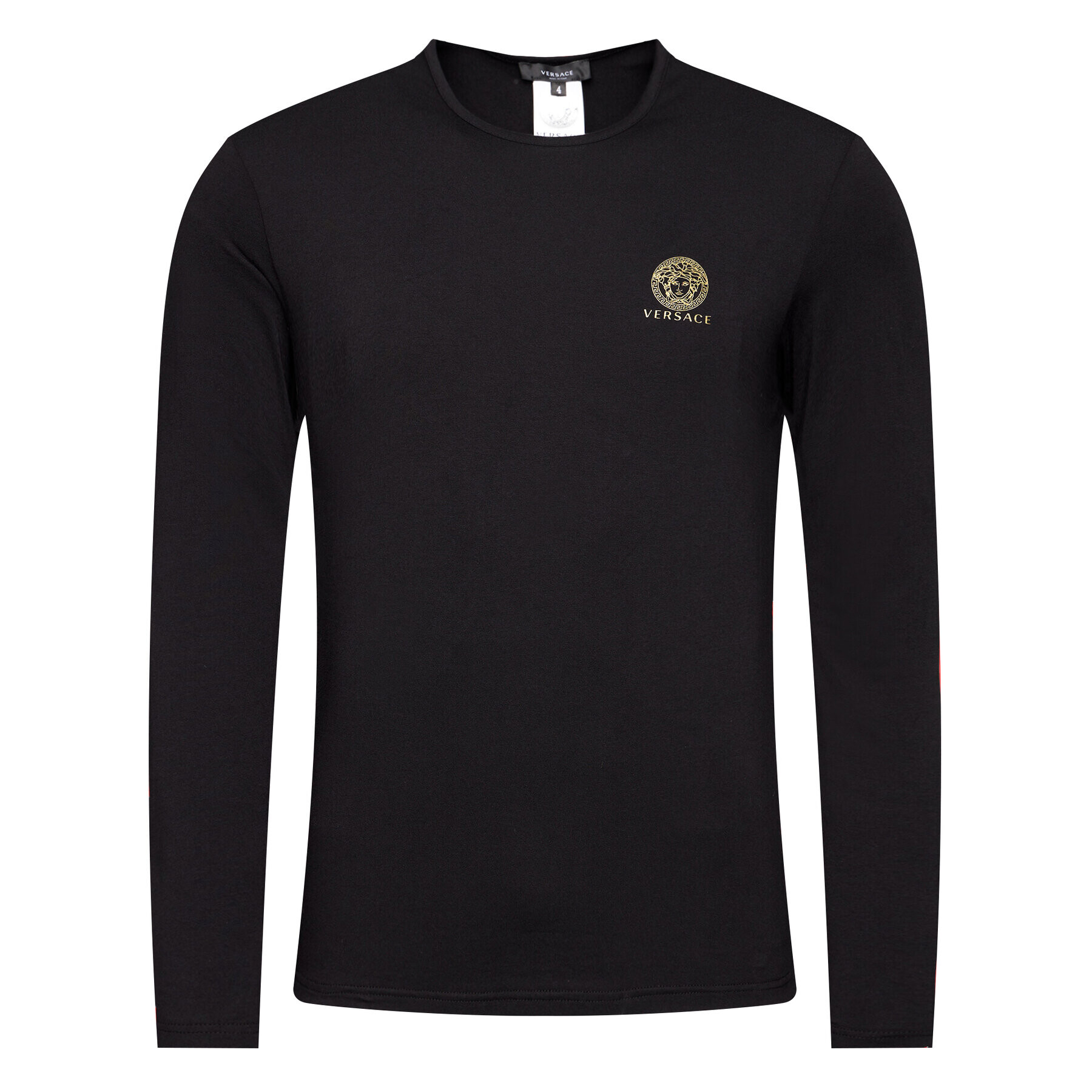 Versace Longsleeve Girocollo AUU01007 Negru Regular Fit - Pled.ro