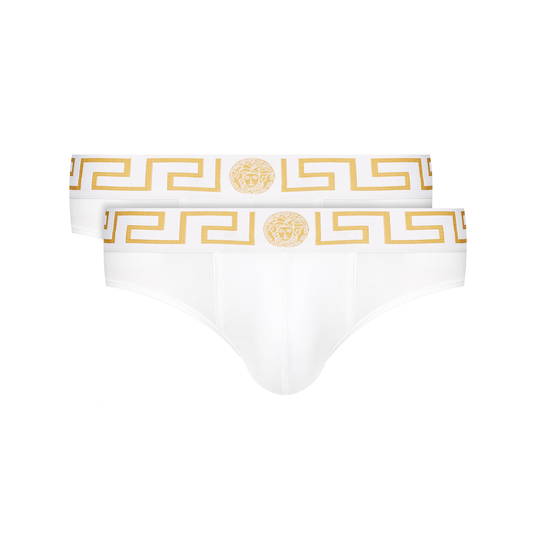 Versace Set 2 perechi de slipuri Greca AU10180 Alb - Pled.ro