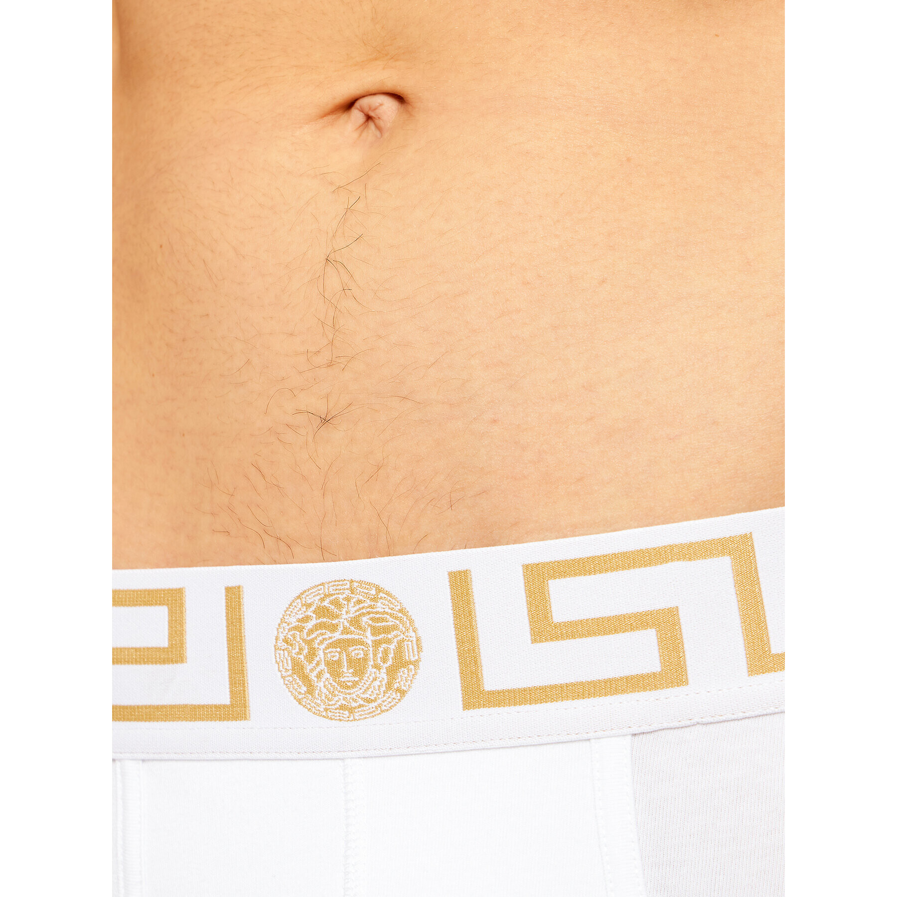 Versace Set 2 perechi de slipuri Greca AU10180 Alb - Pled.ro