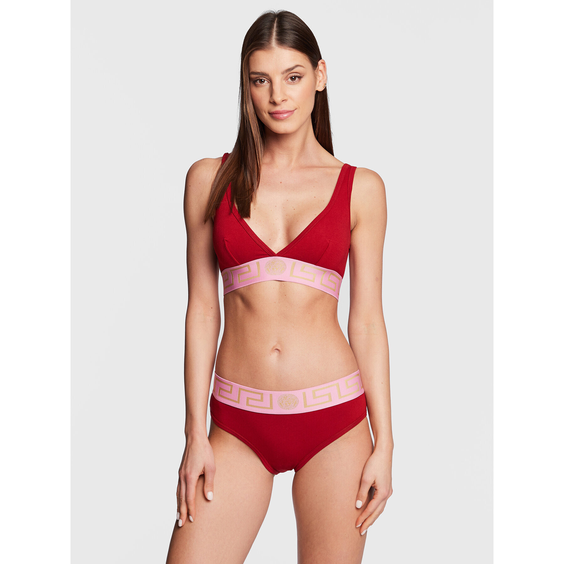 Versace Sutien Bralette Donna AUD01047 Roșu - Pled.ro