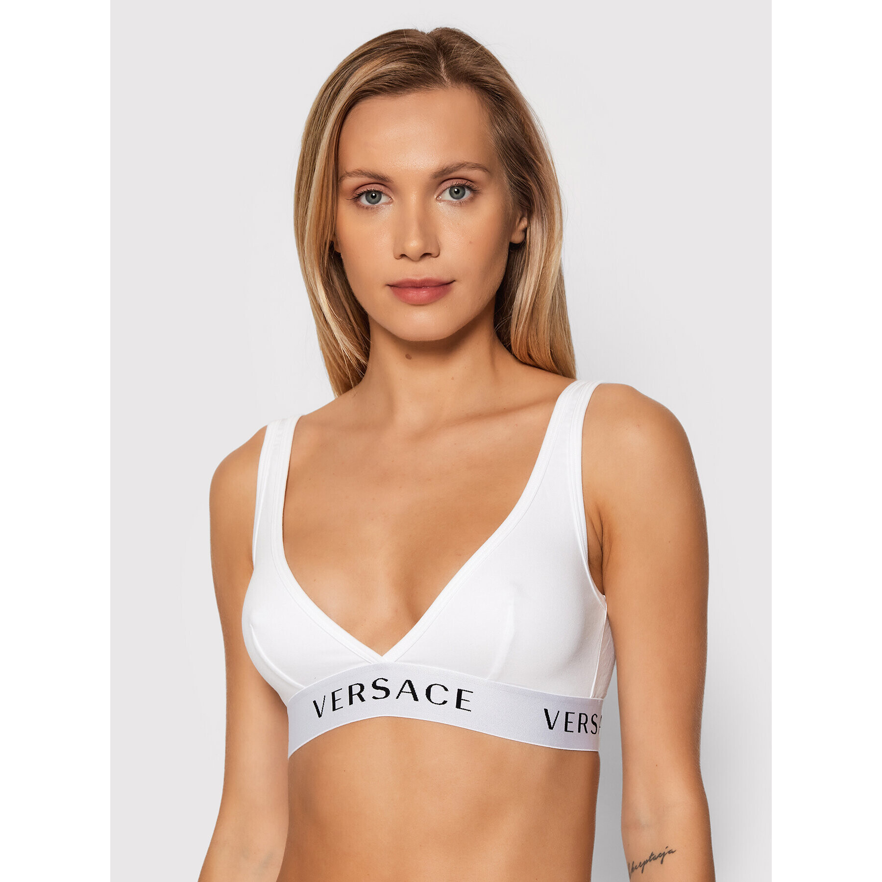 Versace Sutien Bralette Donna AUD04069 Alb - Pled.ro