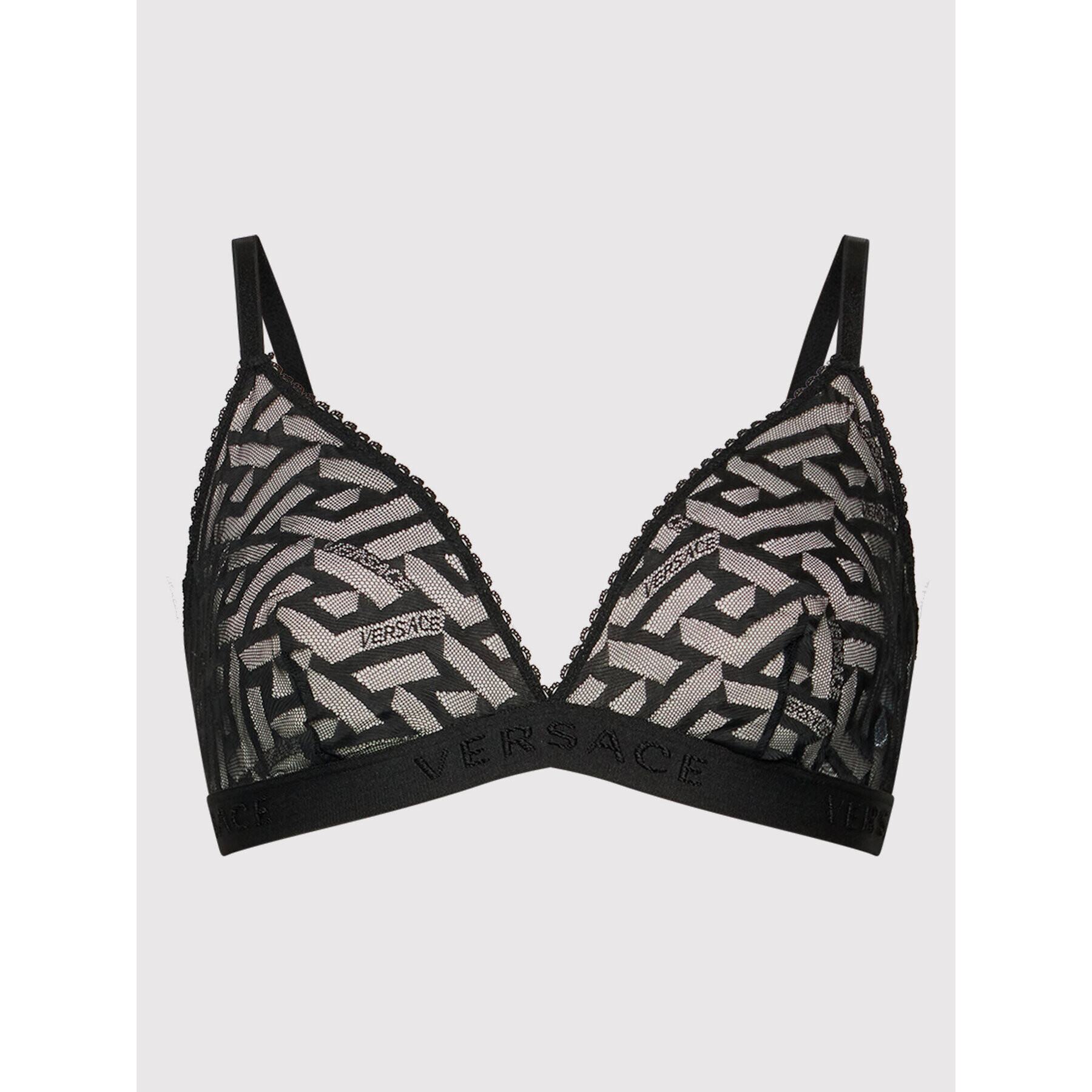 Versace Sutien Bralette Greca 1002121 Negru - Pled.ro