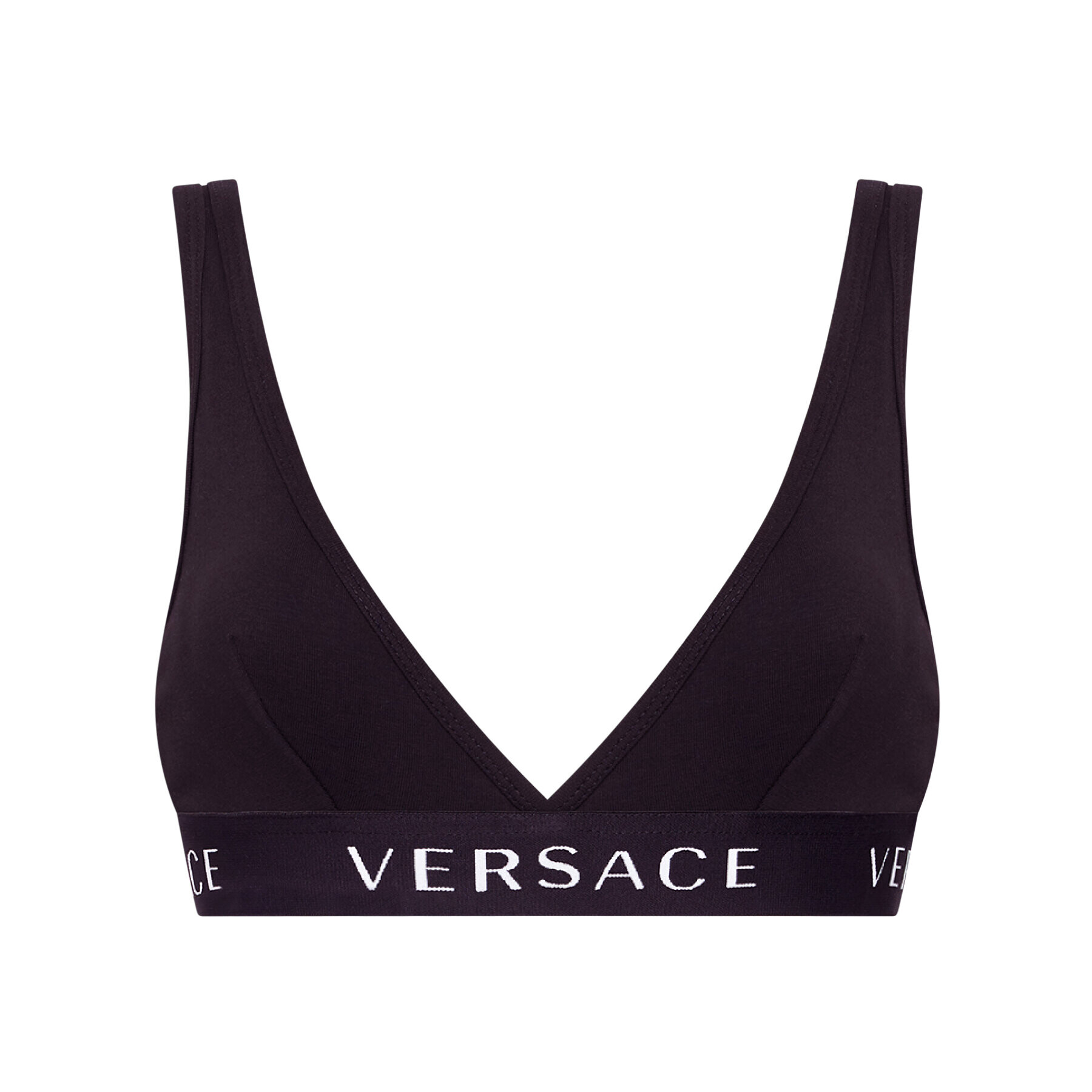 Versace Sutien Bralette Logo AUD04069 Negru - Pled.ro