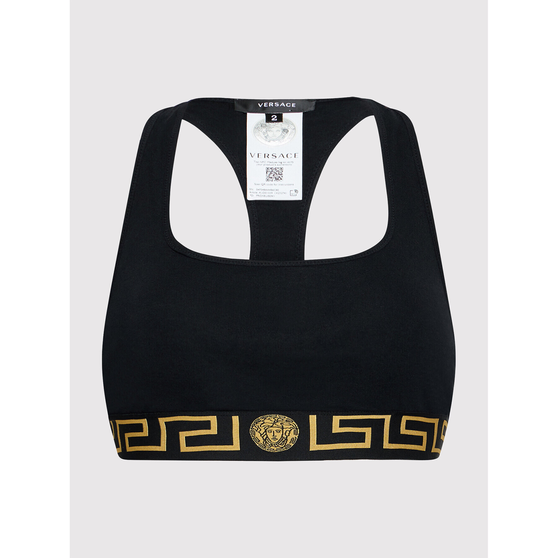 Versace Sutien top Donna AUD01039 Negru - Pled.ro