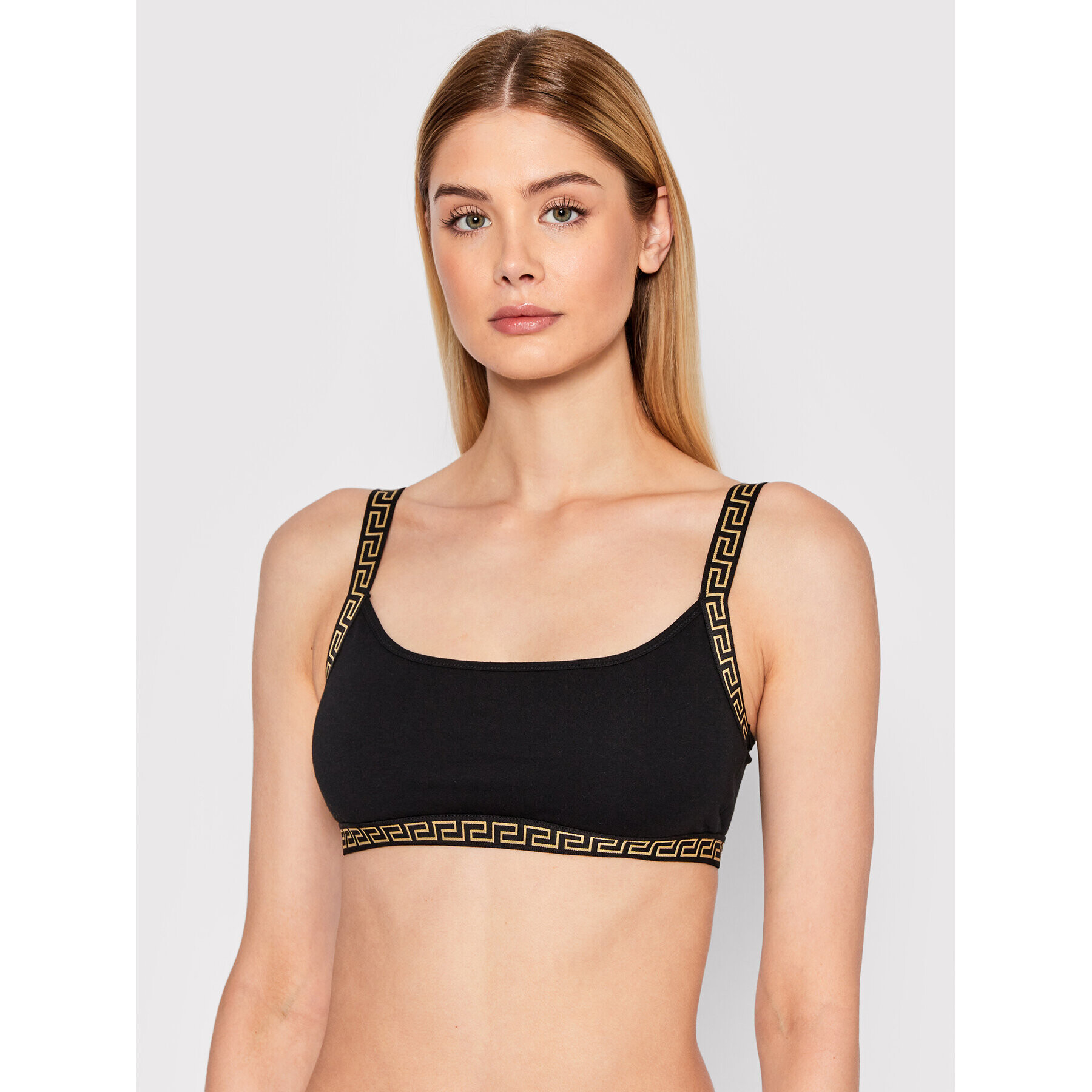 Versace Sutien top Greca 1003179 Negru - Pled.ro