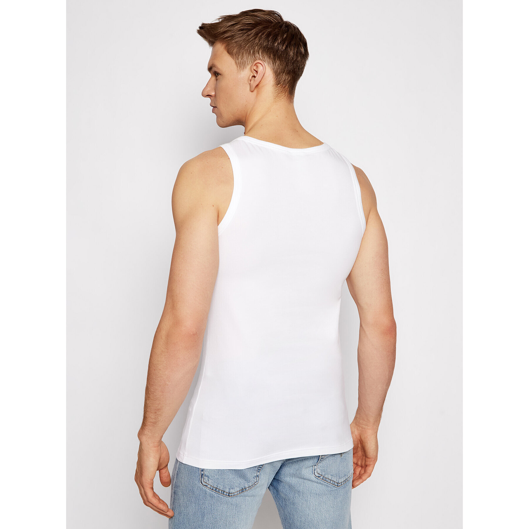 Versace Tank top Canotta AUU04022 Alb Slim Fit - Pled.ro