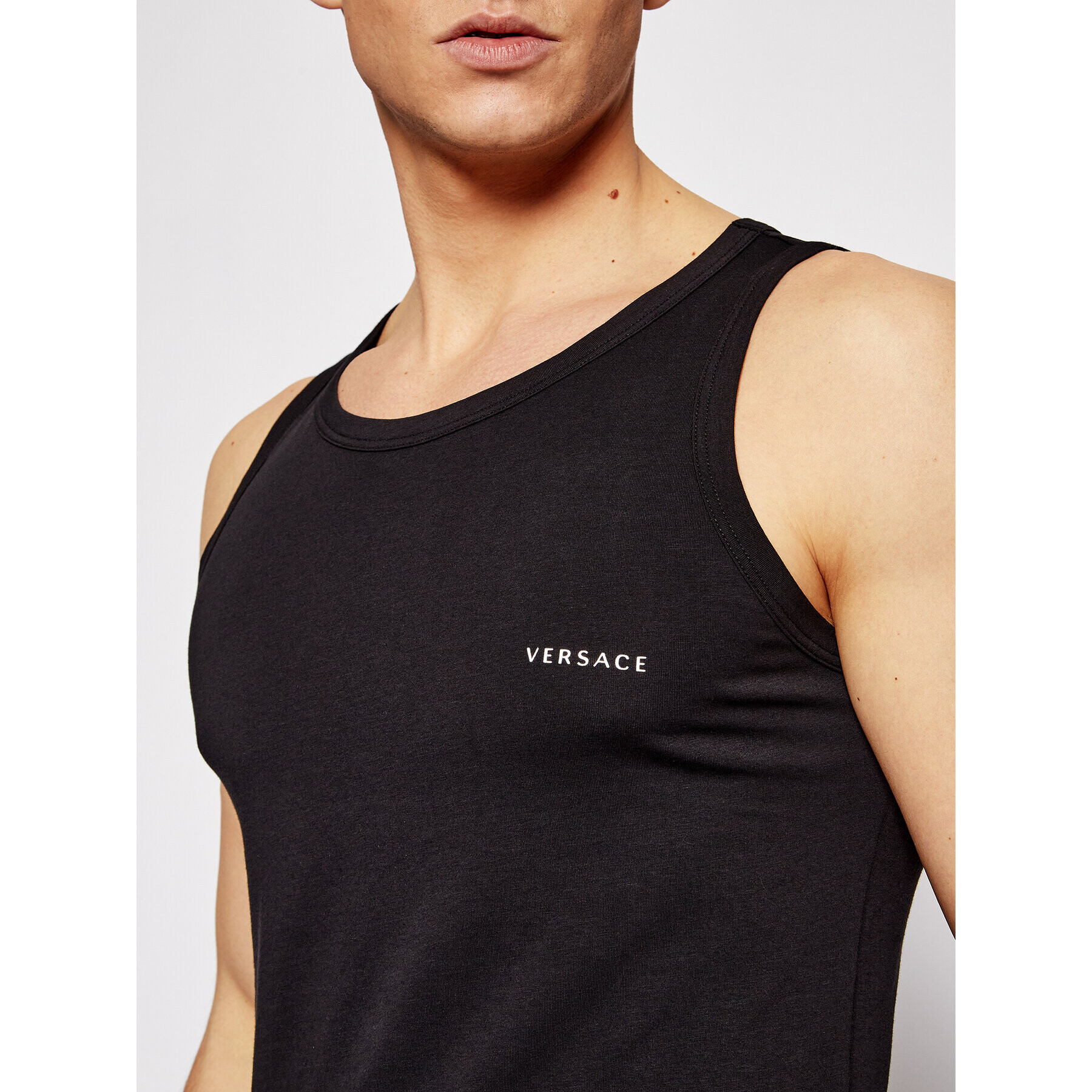 Versace Tank top Canotta AUU04022 Negru Slim Fit - Pled.ro