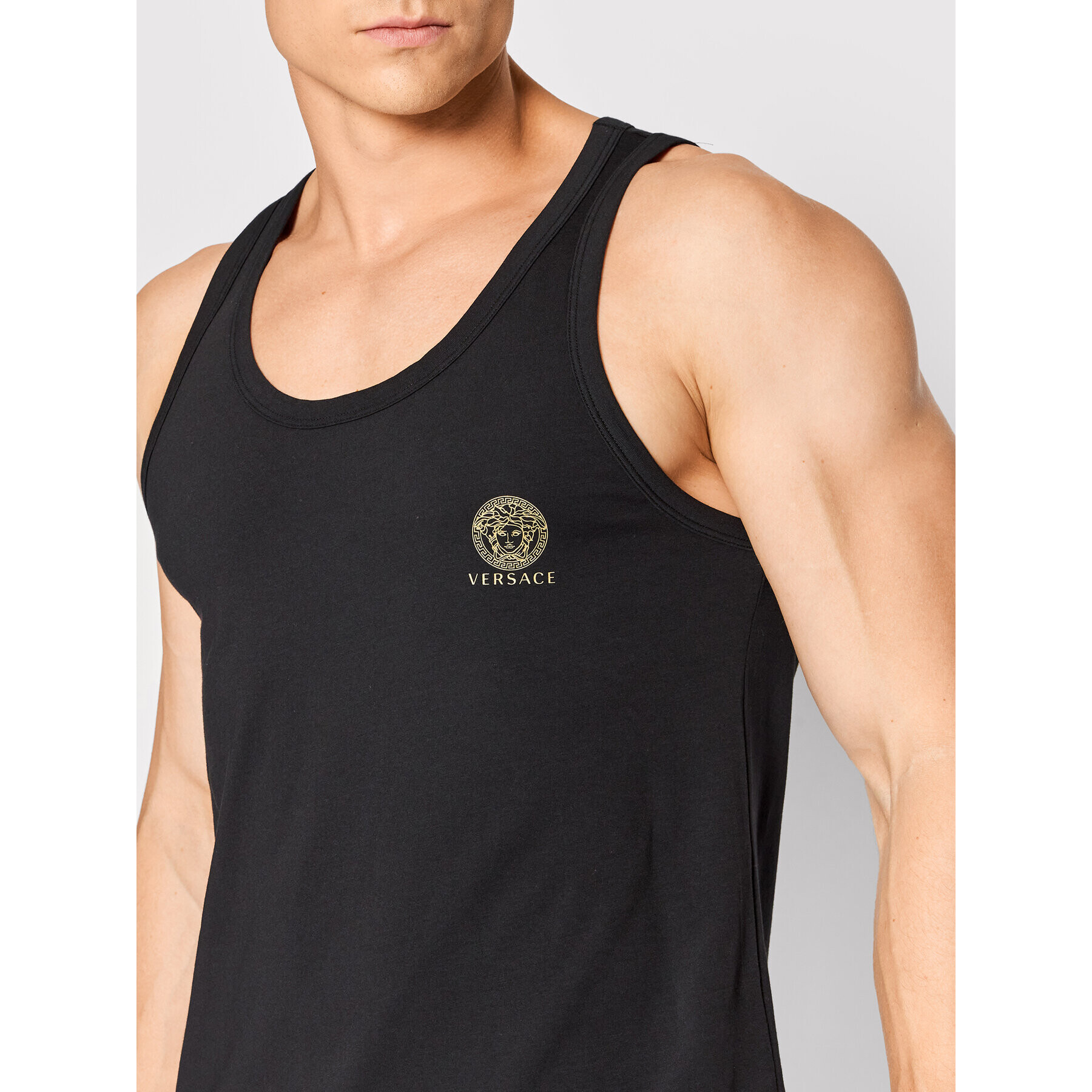 Versace Tank top Medusa AUU01012 Negru Regular Fit - Pled.ro