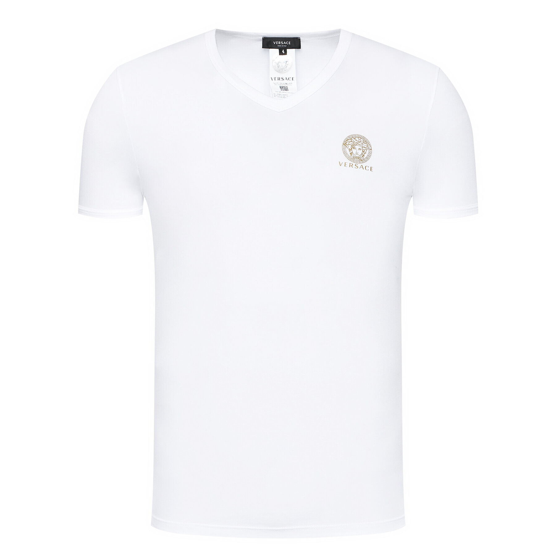 Versace Tricou Scollo AUU01004 Alb Regular Fit - Pled.ro