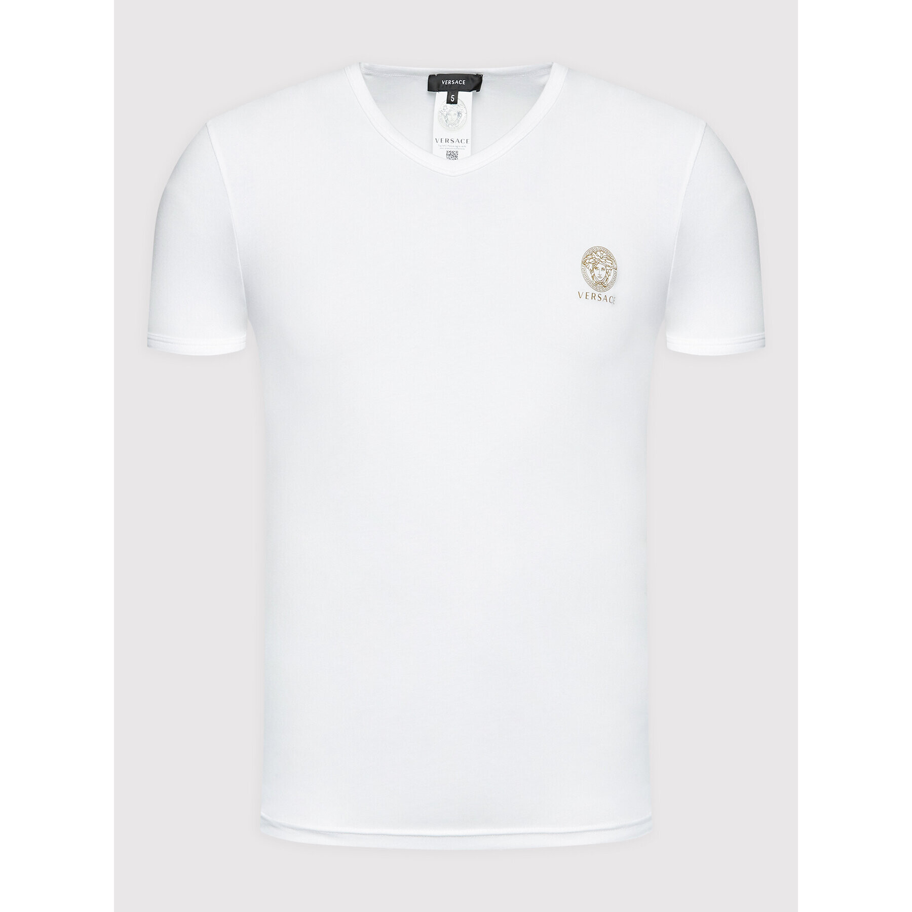 Versace Tricou Scollo AUU01004 Alb Regular Fit - Pled.ro