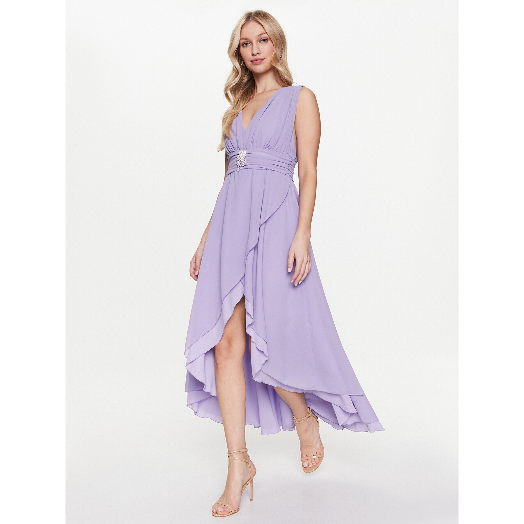 ViCOLO Rochie cocktail TE0064 Violet Regular Fit - Pled.ro