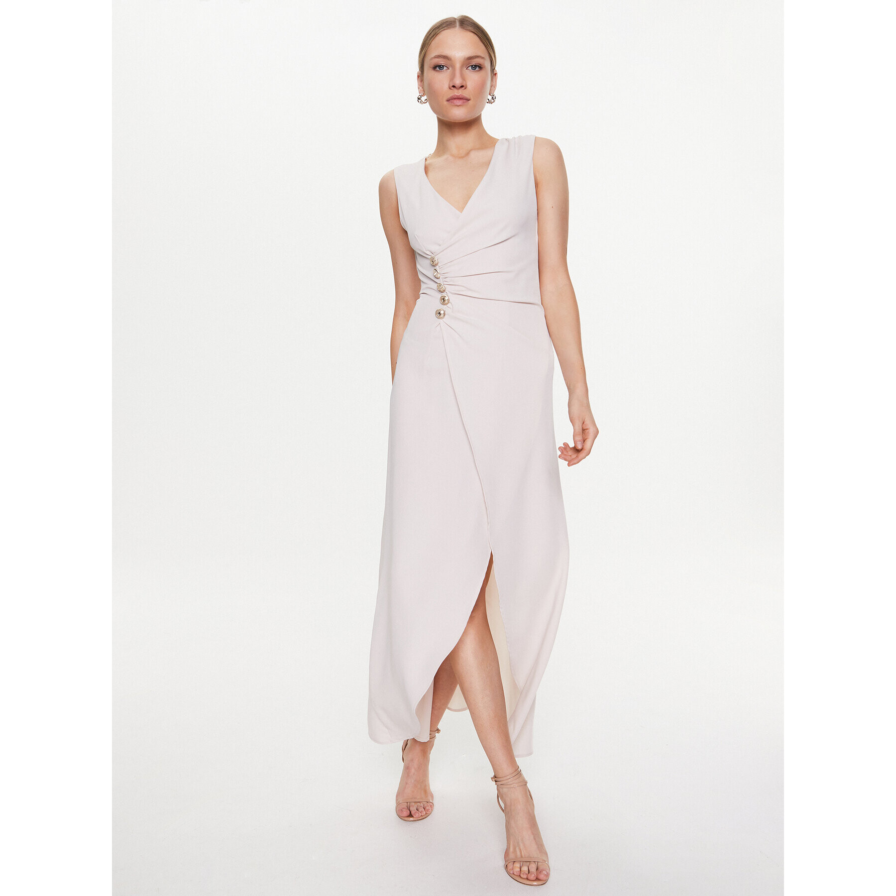 ViCOLO Rochie de seară TE0027 Bej Regular Fit - Pled.ro