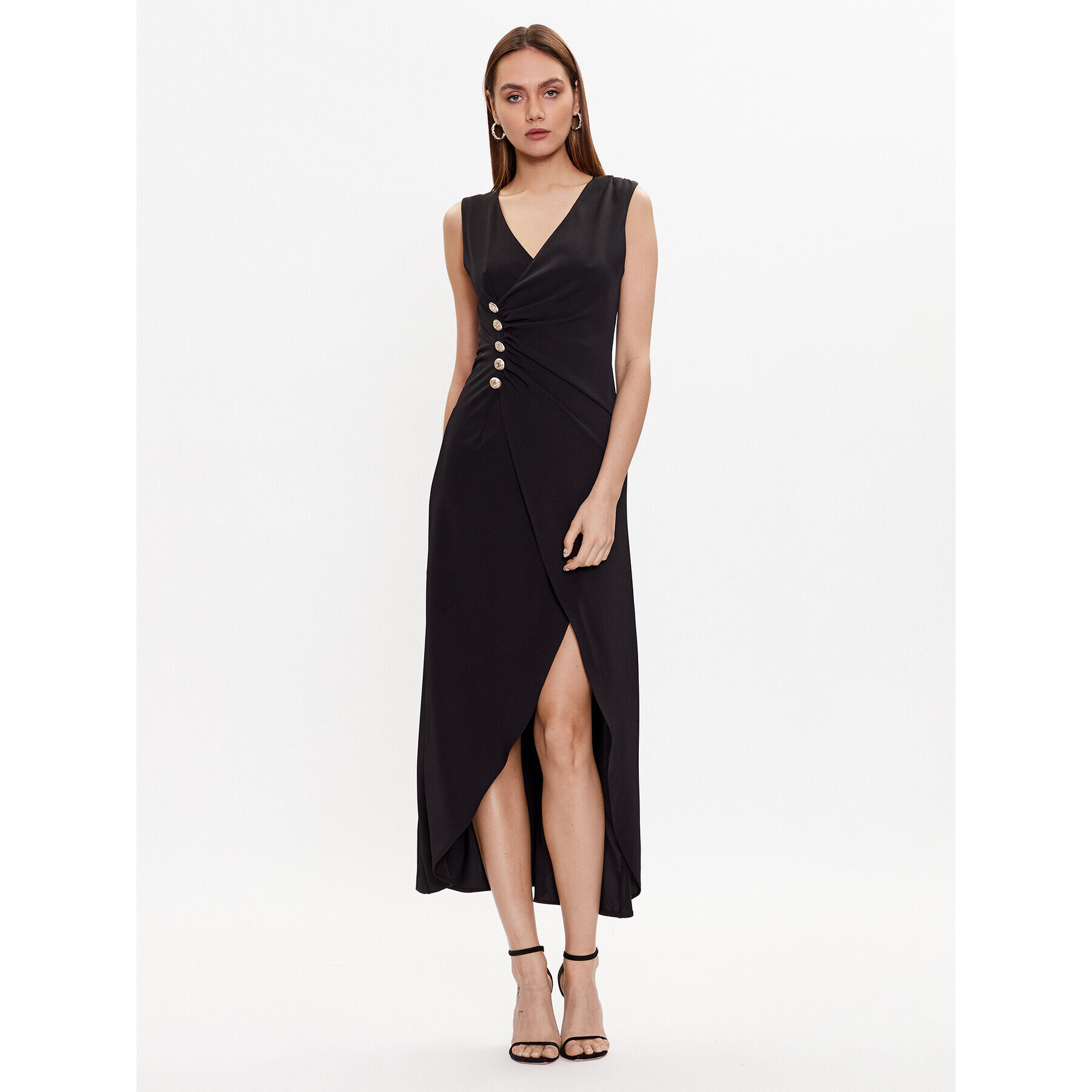 ViCOLO Rochie cocktail TE0027 Negru Regular Fit - Pled.ro