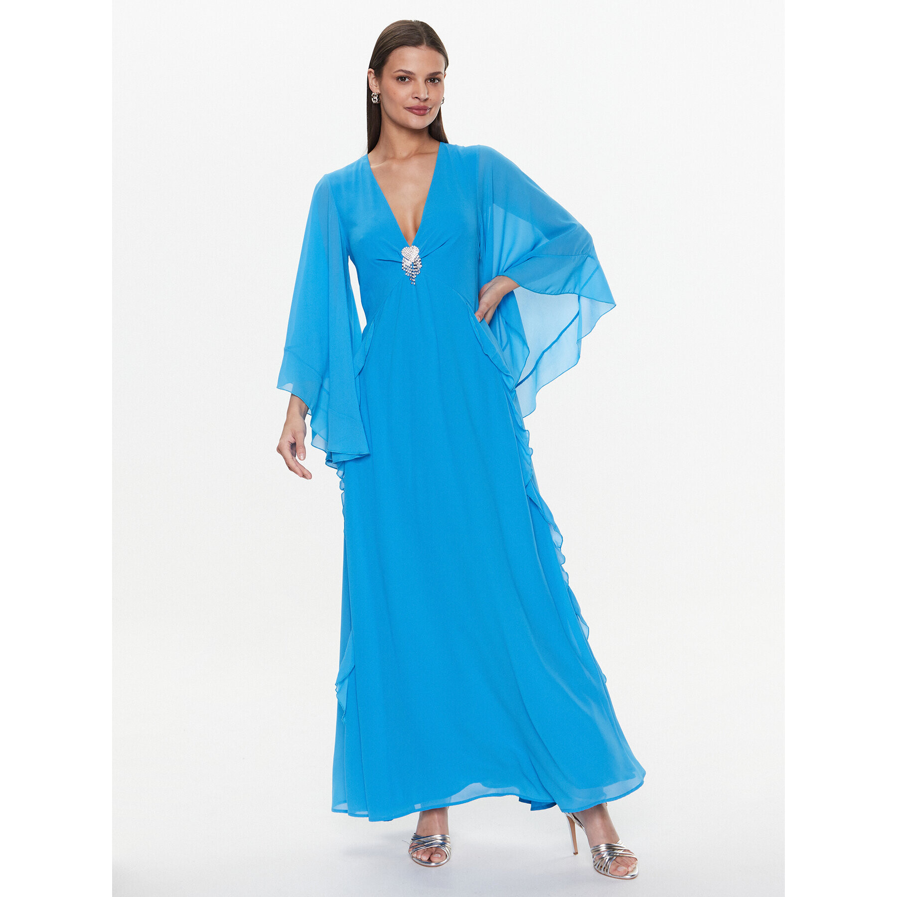 ViCOLO Rochie de seară TE0030 Albastru Regular Fit - Pled.ro