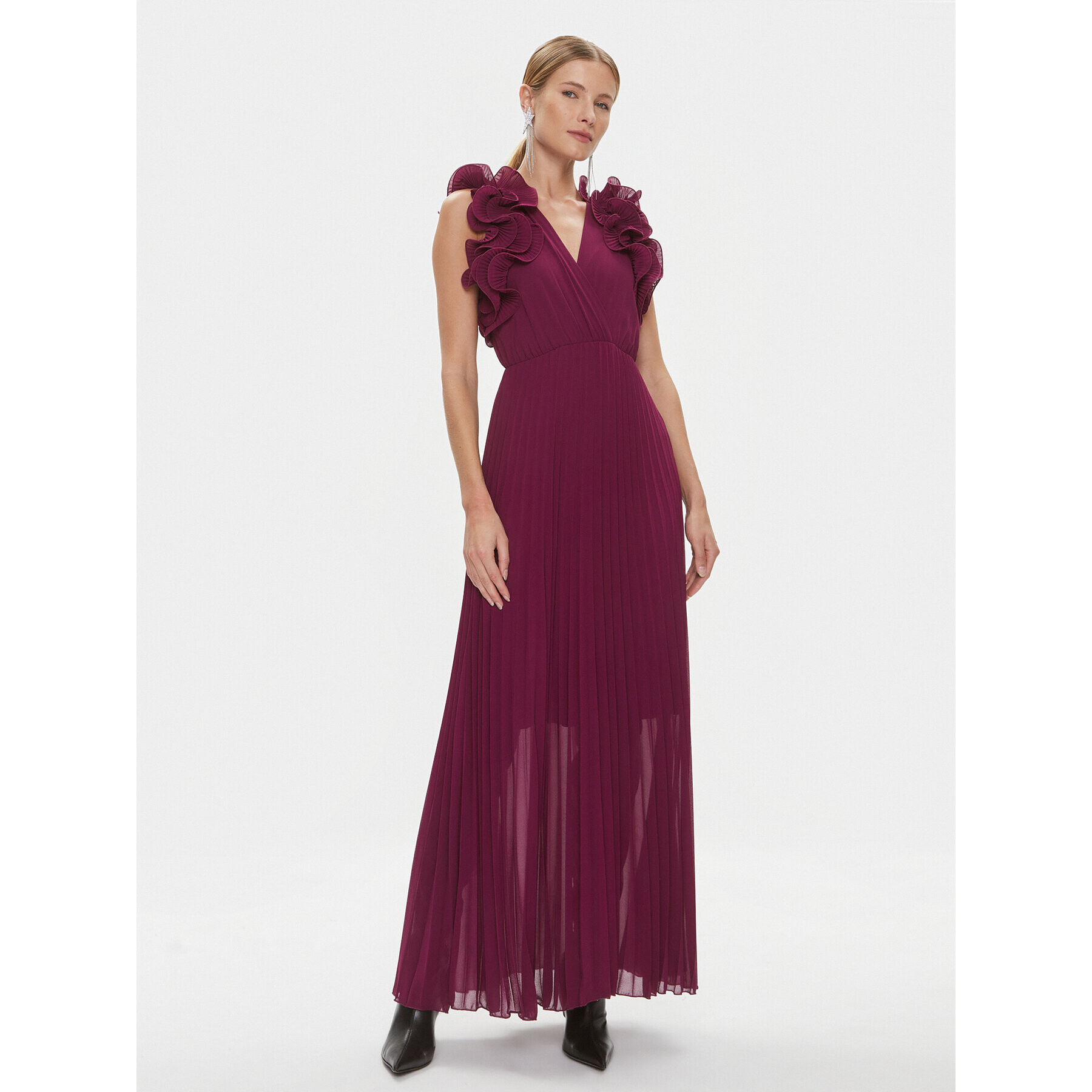 ViCOLO Rochie de seară TR0635 Vișiniu Regular Fit - Pled.ro