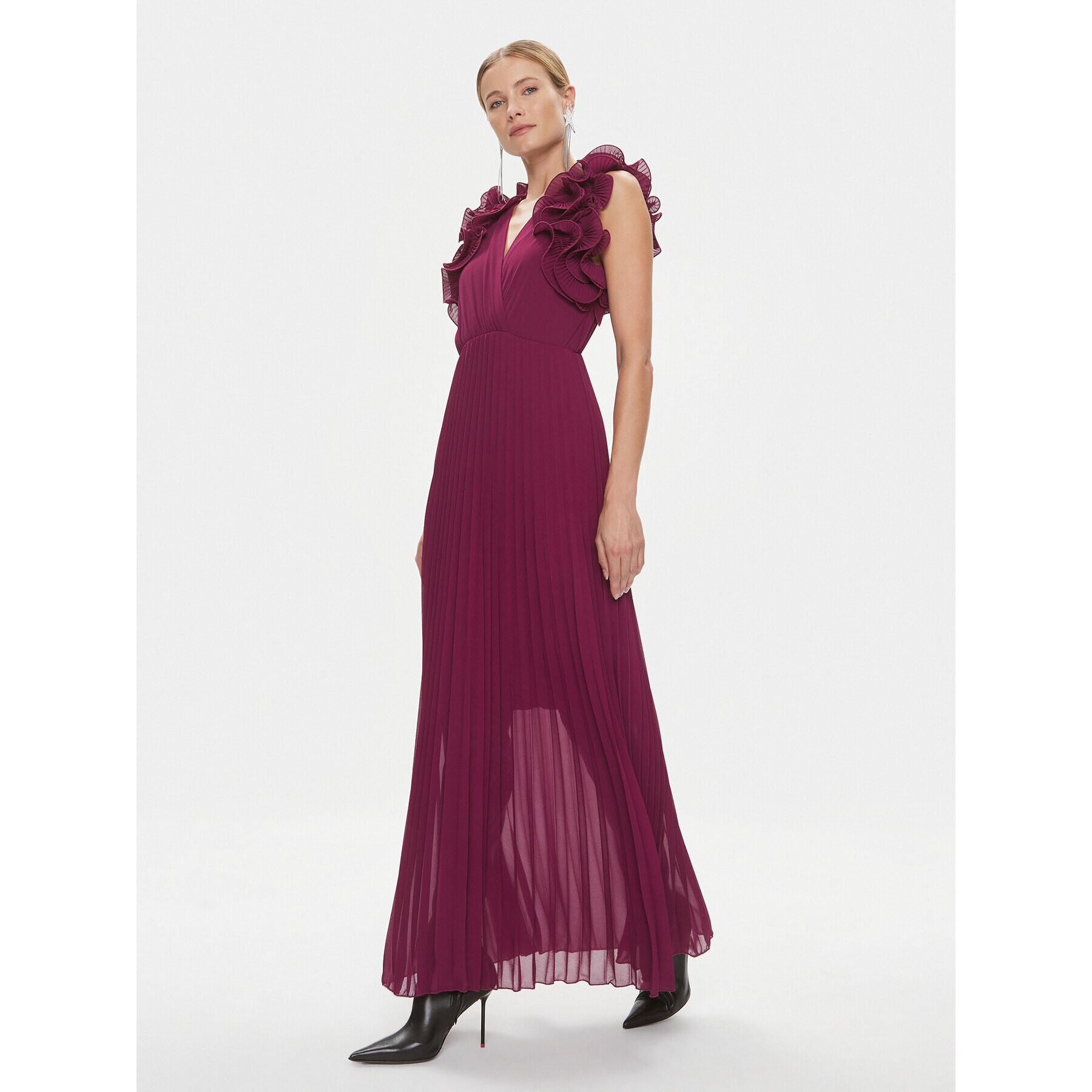 ViCOLO Rochie de seară TR0635 Vișiniu Regular Fit - Pled.ro