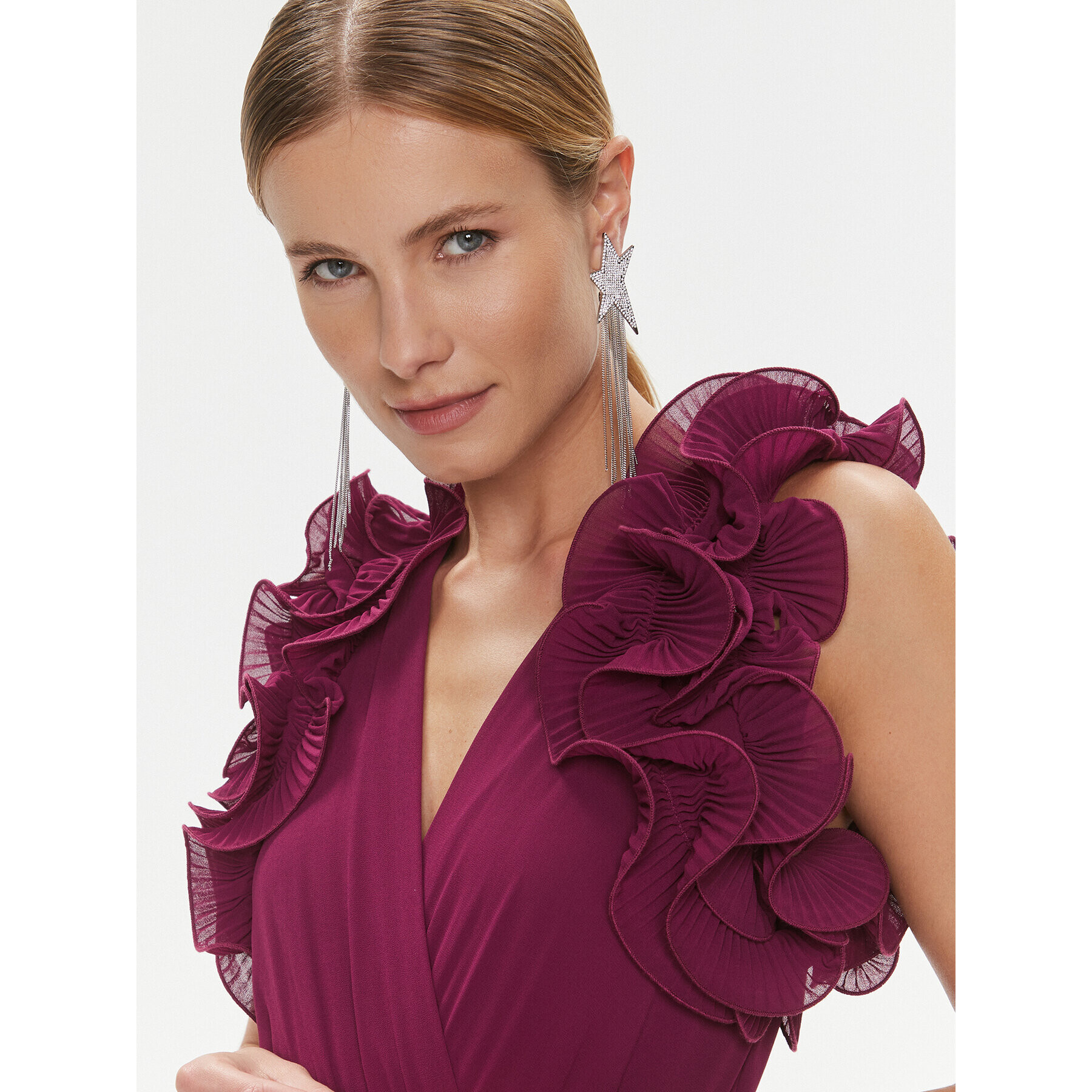 ViCOLO Rochie de seară TR0635 Vișiniu Regular Fit - Pled.ro