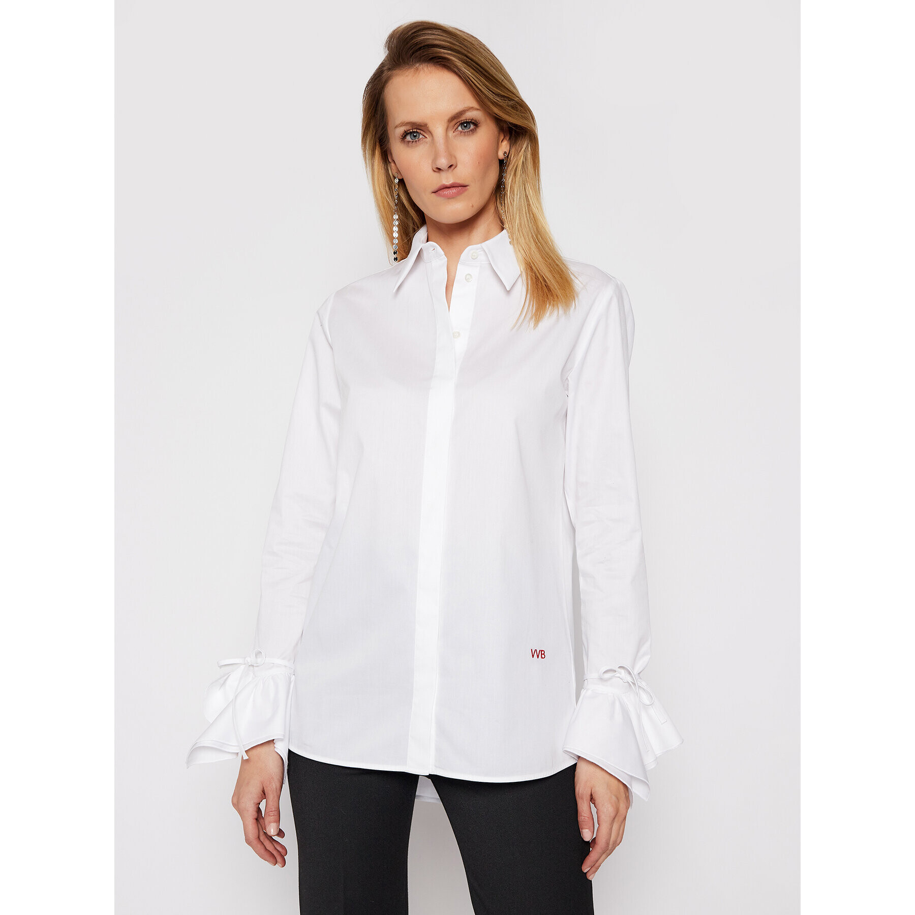 Victoria Victoria Beckham Cămașă Stardust Poplin 2121WSH002279A Alb Regular Fit - Pled.ro