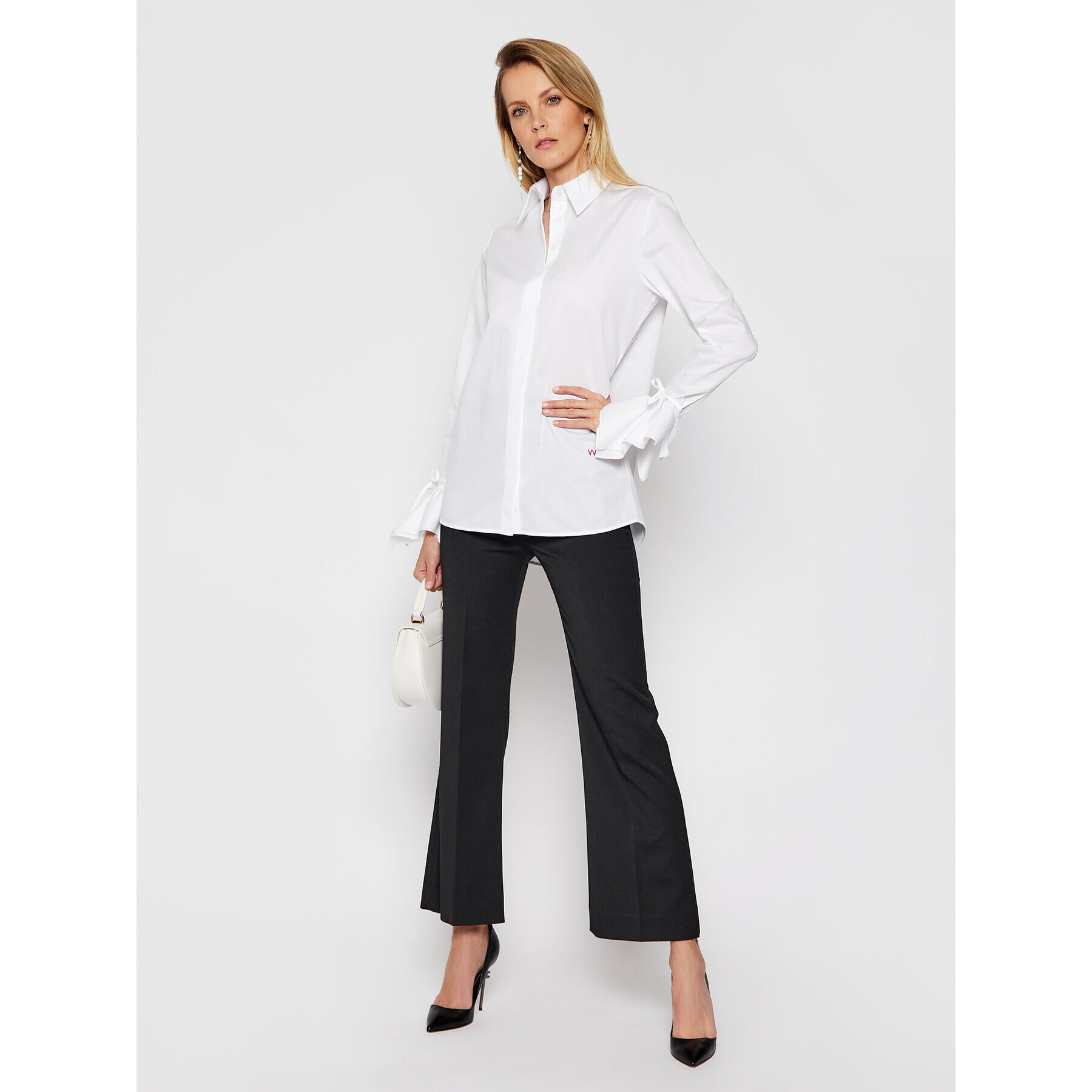 Victoria Victoria Beckham Cămașă Stardust Poplin 2121WSH002279A Alb Regular Fit - Pled.ro