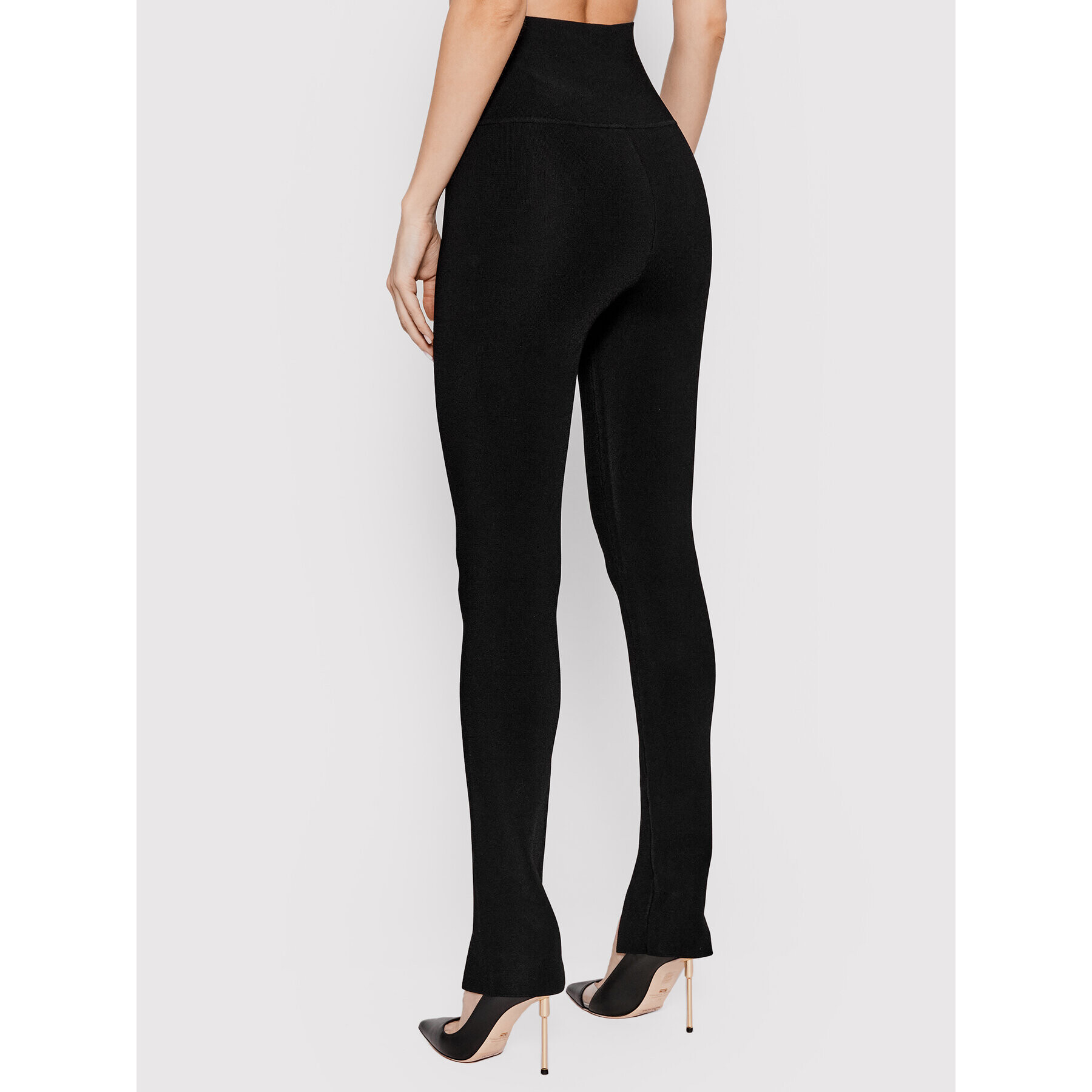 Victoria Victoria Beckham Colanți Split 1222KTR003390A Negru Slim Fit - Pled.ro