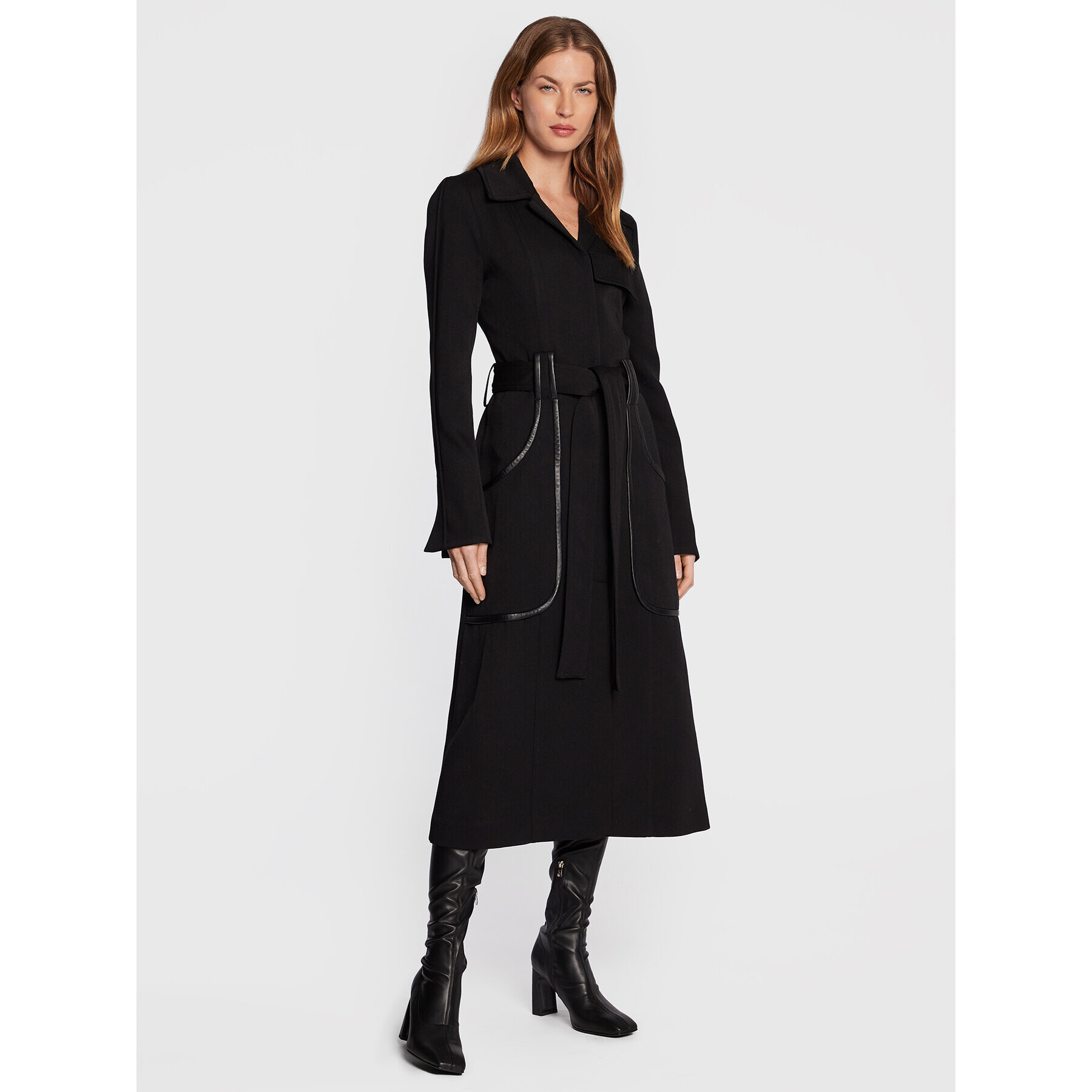 Victoria Victoria Beckham Palton de lână 1322WCT003765A Negru Regular Fit - Pled.ro