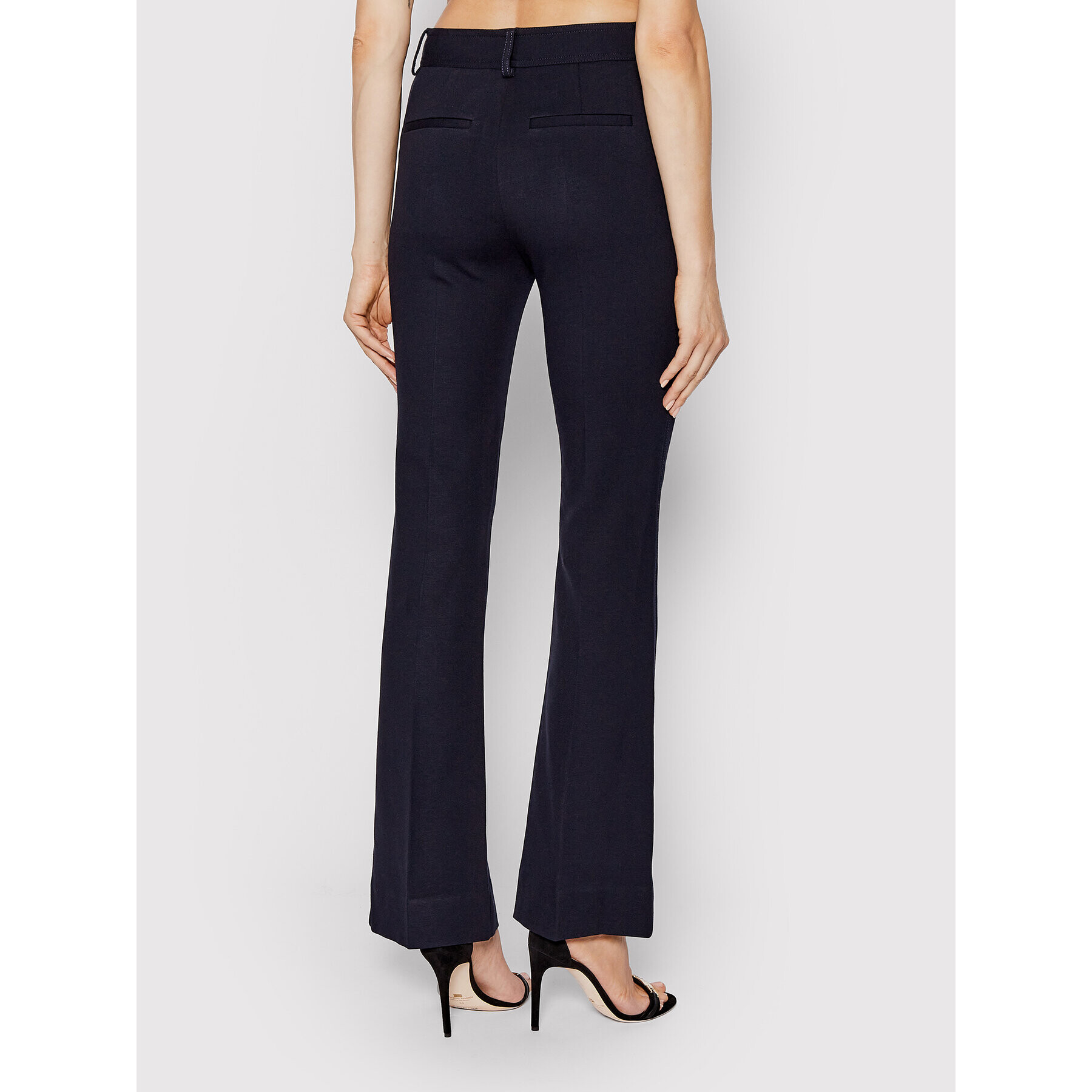 Victoria Victoria Beckham Pantaloni din material 1322WTR003869A Bleumarin Regular Fit - Pled.ro