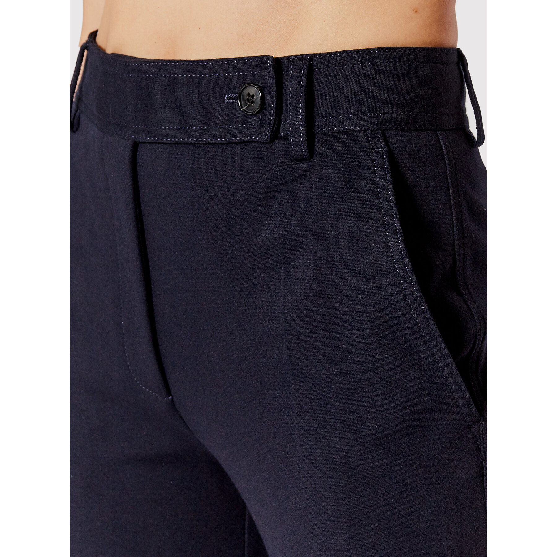 Victoria Victoria Beckham Pantaloni din material 1322WTR003869A Bleumarin Regular Fit - Pled.ro