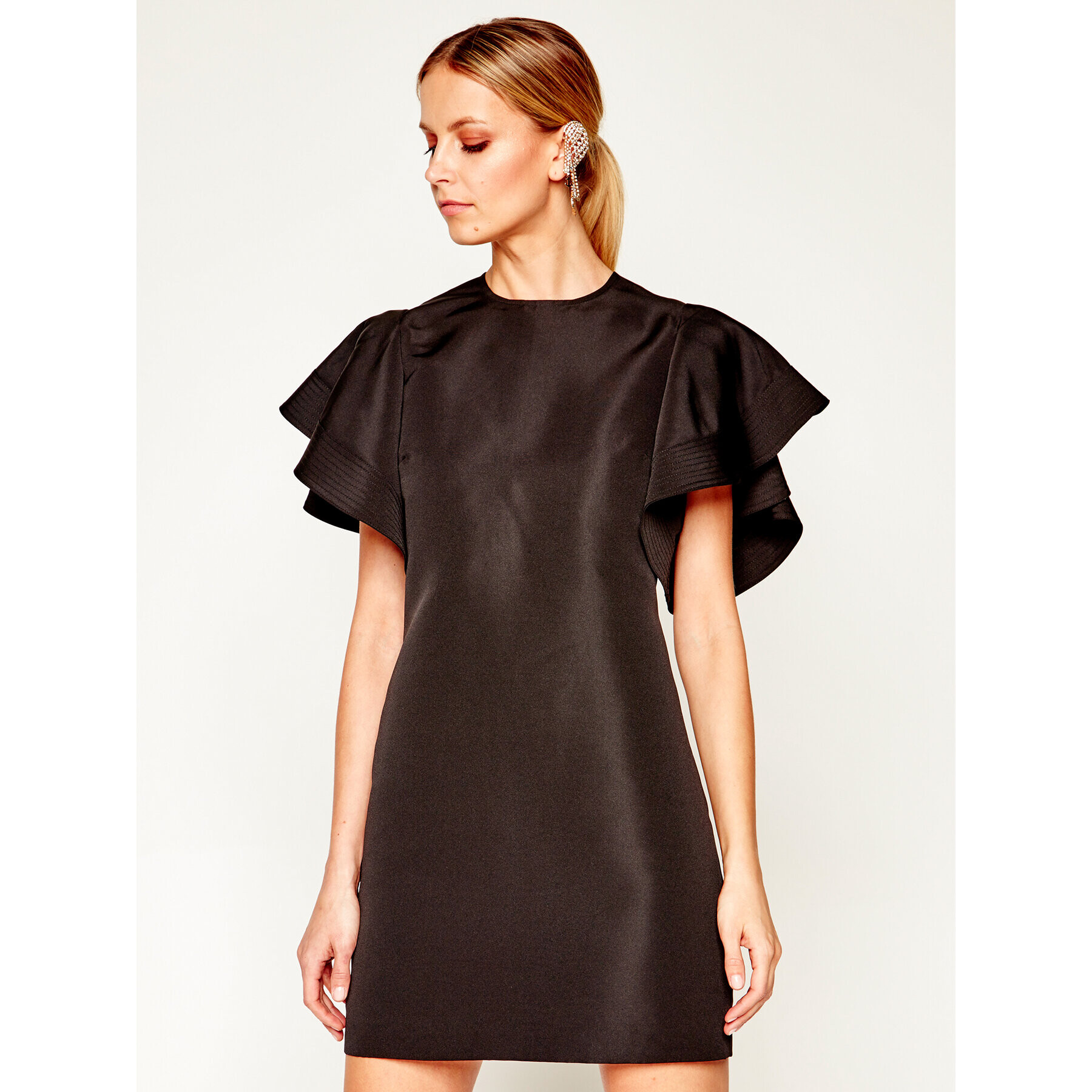 Victoria Victoria Beckham Rochie cocktail Compact Poly 2120WDR000769A Negru Regular Fit - Pled.ro