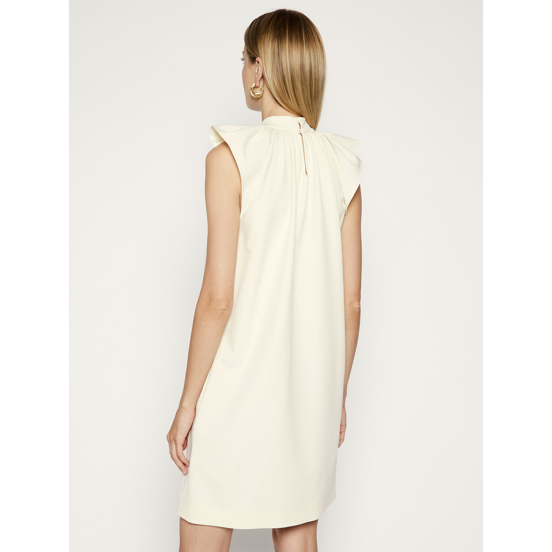 Victoria Victoria Beckham Rochie cocktail Fluid Crepe 2220WDR001185A Alb Regular Fit - Pled.ro