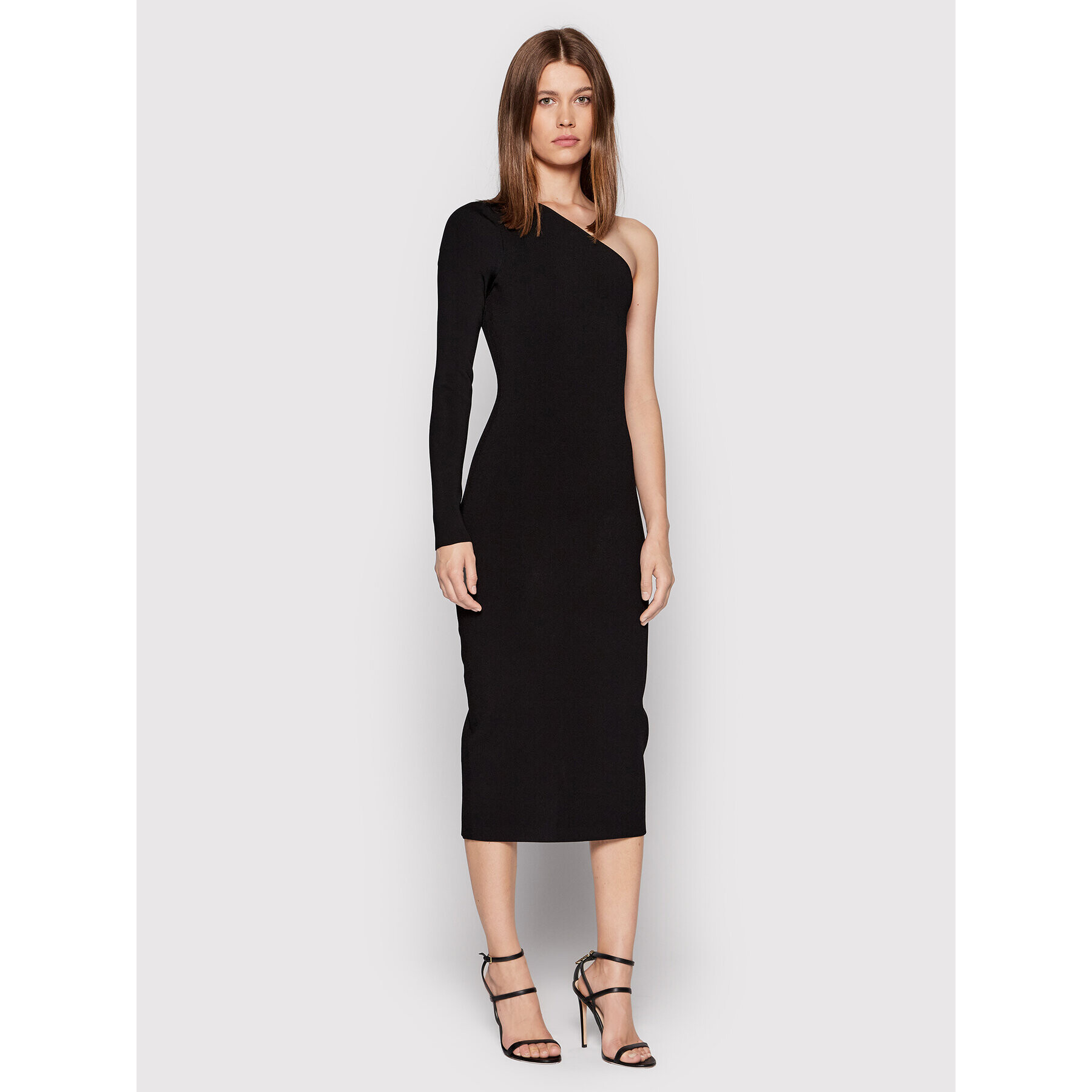 Victoria Victoria Beckham Rochie cocktail One Shoulder 1222KDR003593A Negru Slim Fit - Pled.ro