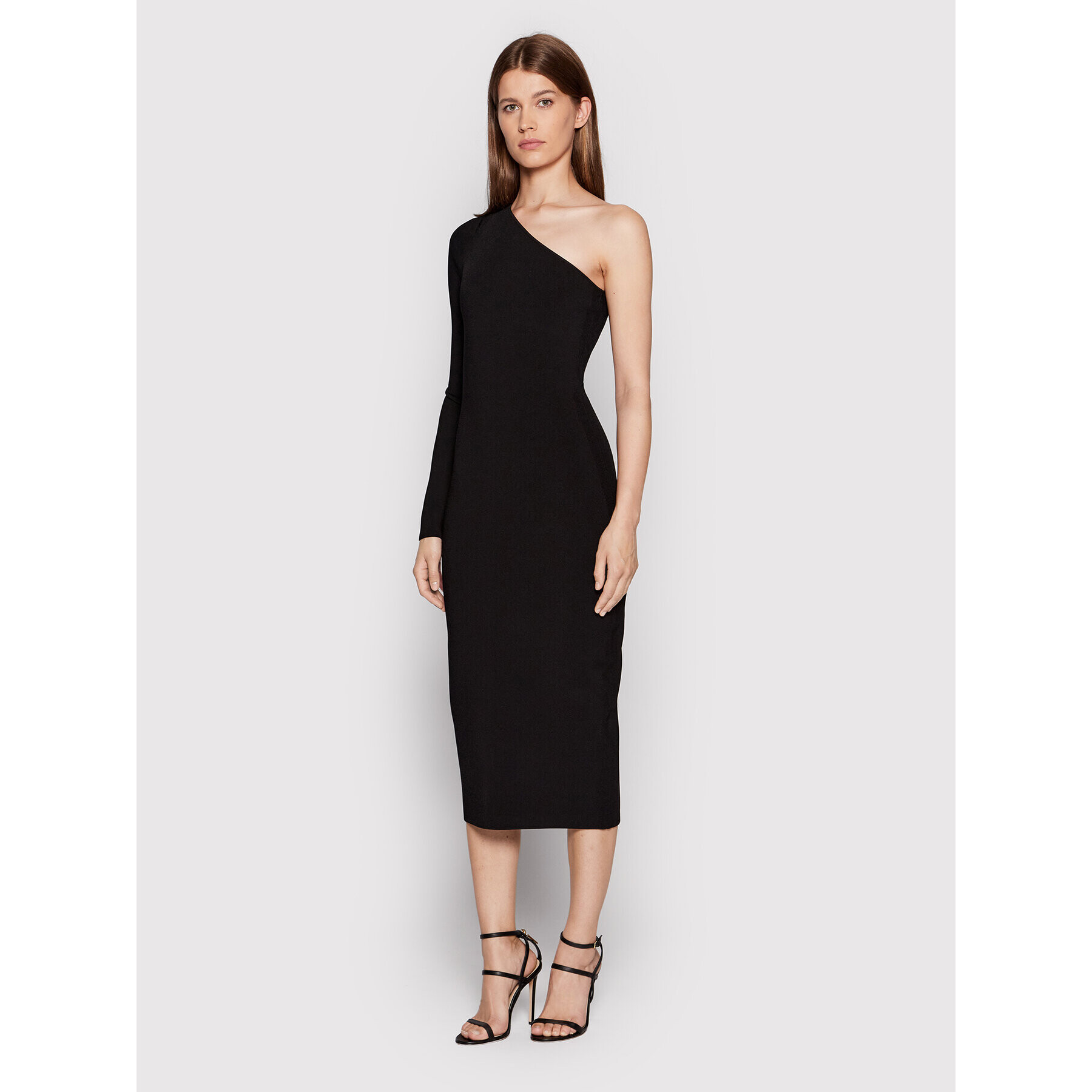 Victoria Victoria Beckham Rochie cocktail One Shoulder 1222KDR003593A Negru Slim Fit - Pled.ro