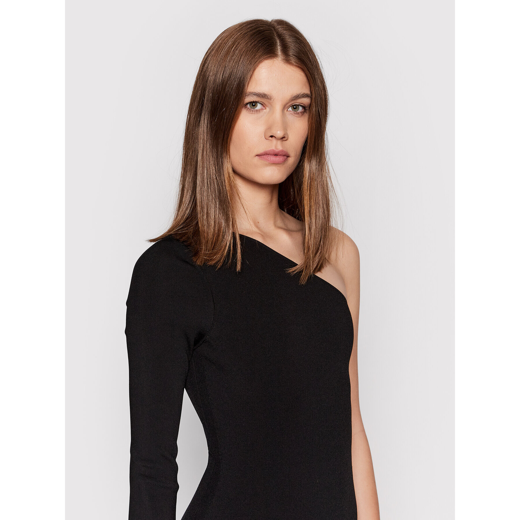 Victoria Victoria Beckham Rochie cocktail One Shoulder 1222KDR003593A Negru Slim Fit - Pled.ro