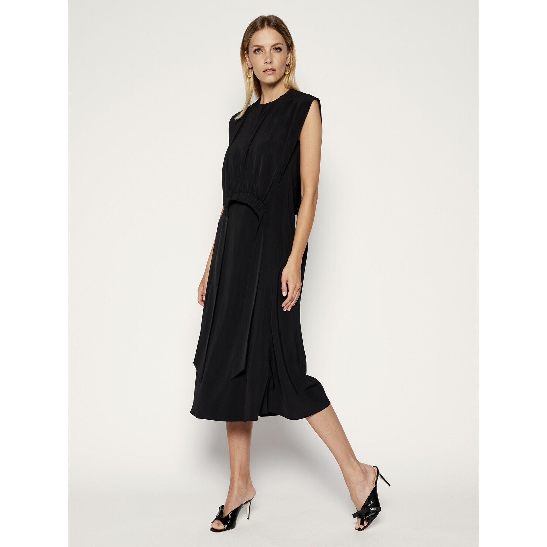 Victoria Victoria Beckham Rochie de zi Crepe 2220WDR001286A Negru Regular Fit - Pled.ro