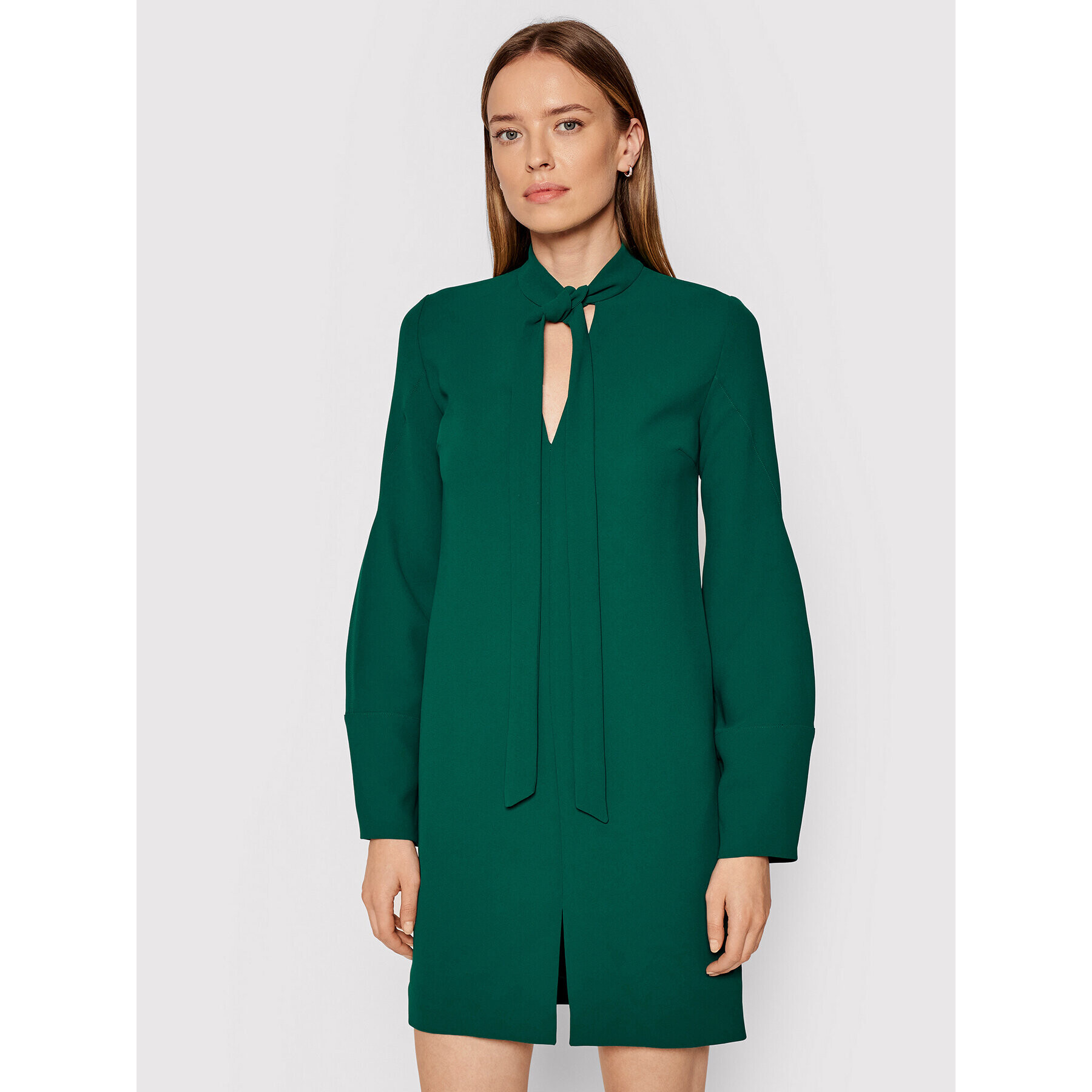 Victoria Victoria Beckham Rochie de zi Soft Crepe 2321WDR002845A Verde Regular Fit - Pled.ro