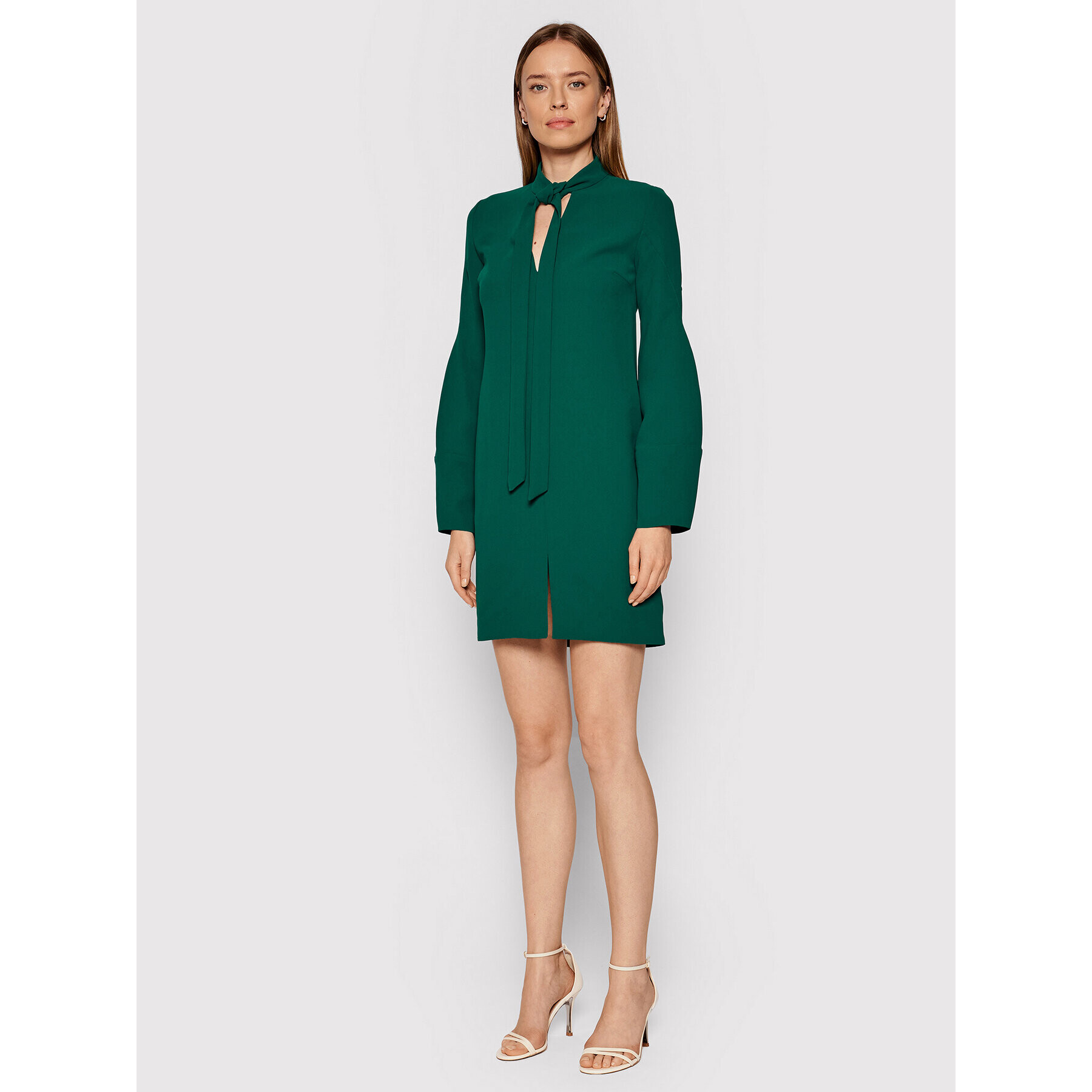 Victoria Victoria Beckham Rochie de zi Soft Crepe 2321WDR002845A Verde Regular Fit - Pled.ro