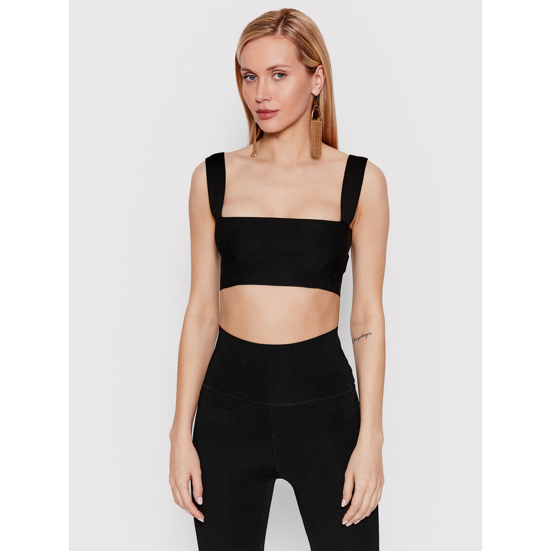 Victoria Victoria Beckham Top 1222KAC003635A Negru Regular Fit - Pled.ro