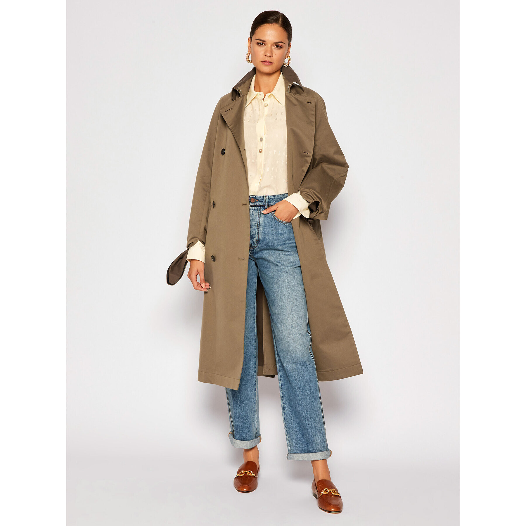 Victoria Victoria Beckham Trench 2320WCT001434A Maro Regular Fit - Pled.ro