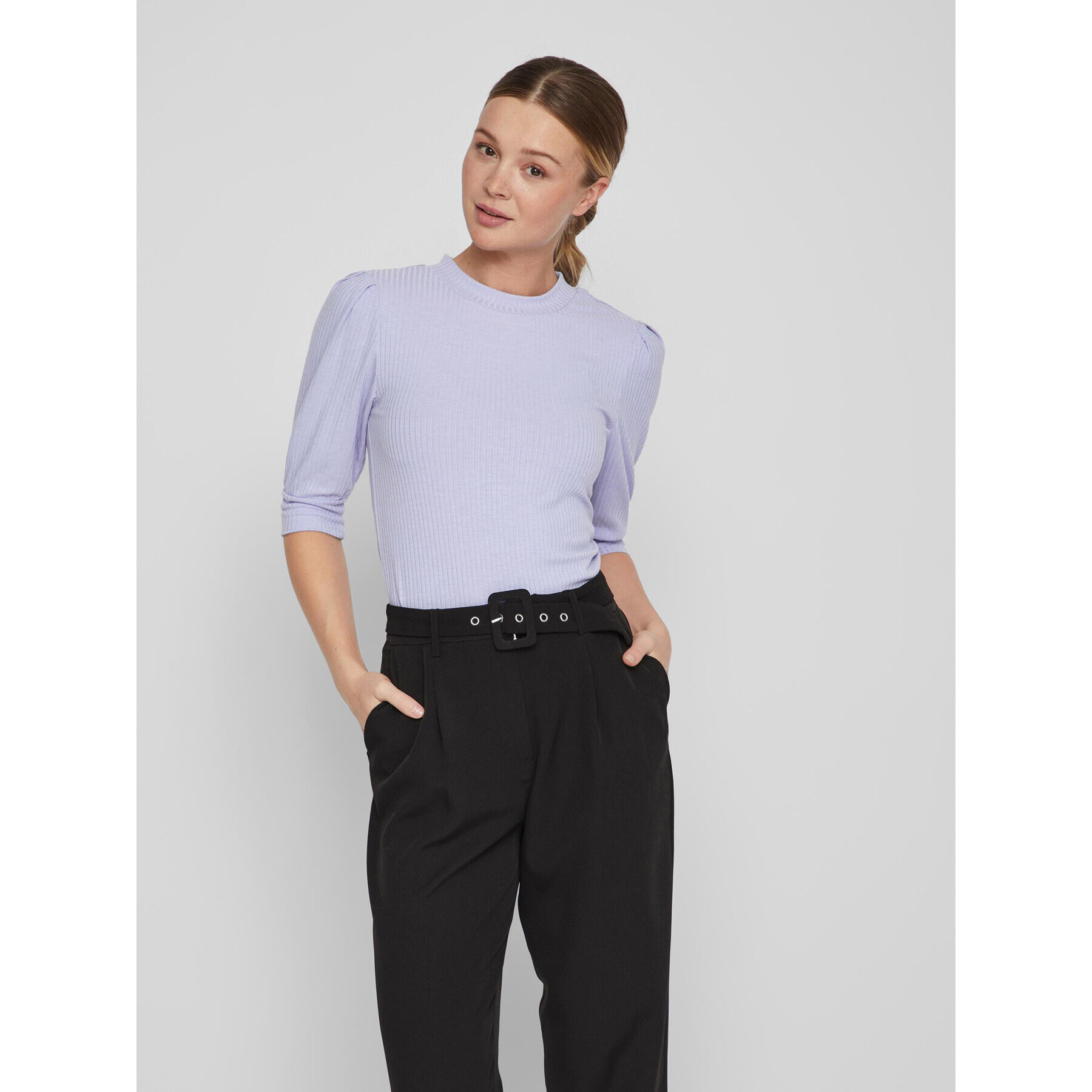 Vila Bluză Felia 14079537 Violet Slim Fit - Pled.ro