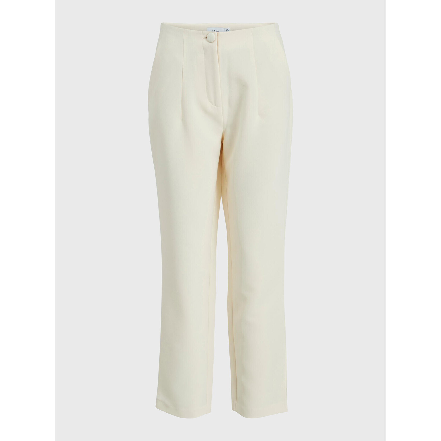 Vila Pantaloni din material Juno 14077024 Écru Regular Fit - Pled.ro