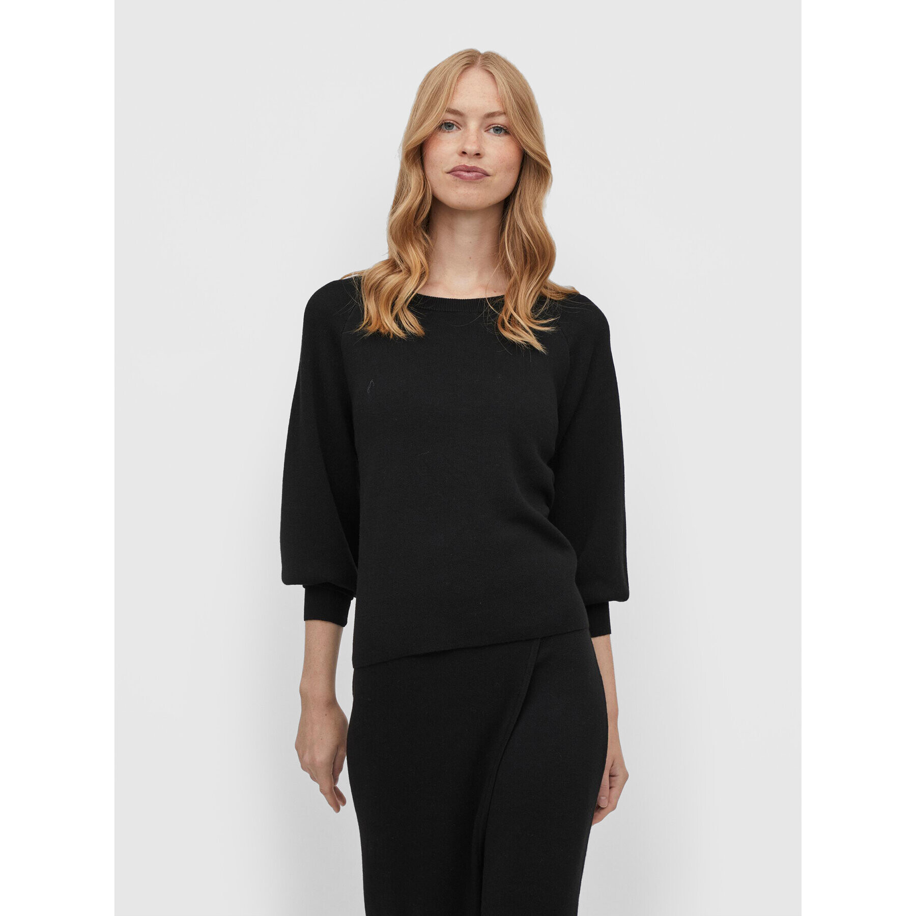 Vila Pulover Marla 14076045 Negru Relaxed Fit - Pled.ro